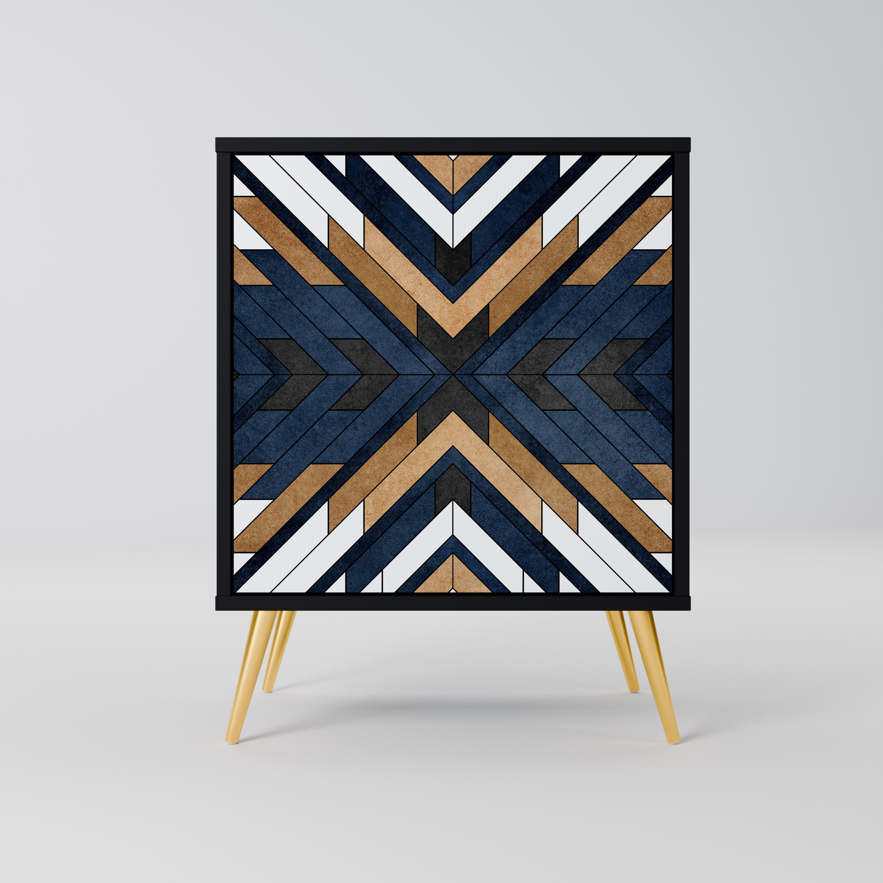 Aparador ARTFUL GEOMETRY de 1 puerta en acabado negro