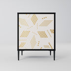 SPOTTED DAZE Aparador de 1 Puerta en Acabado Negro