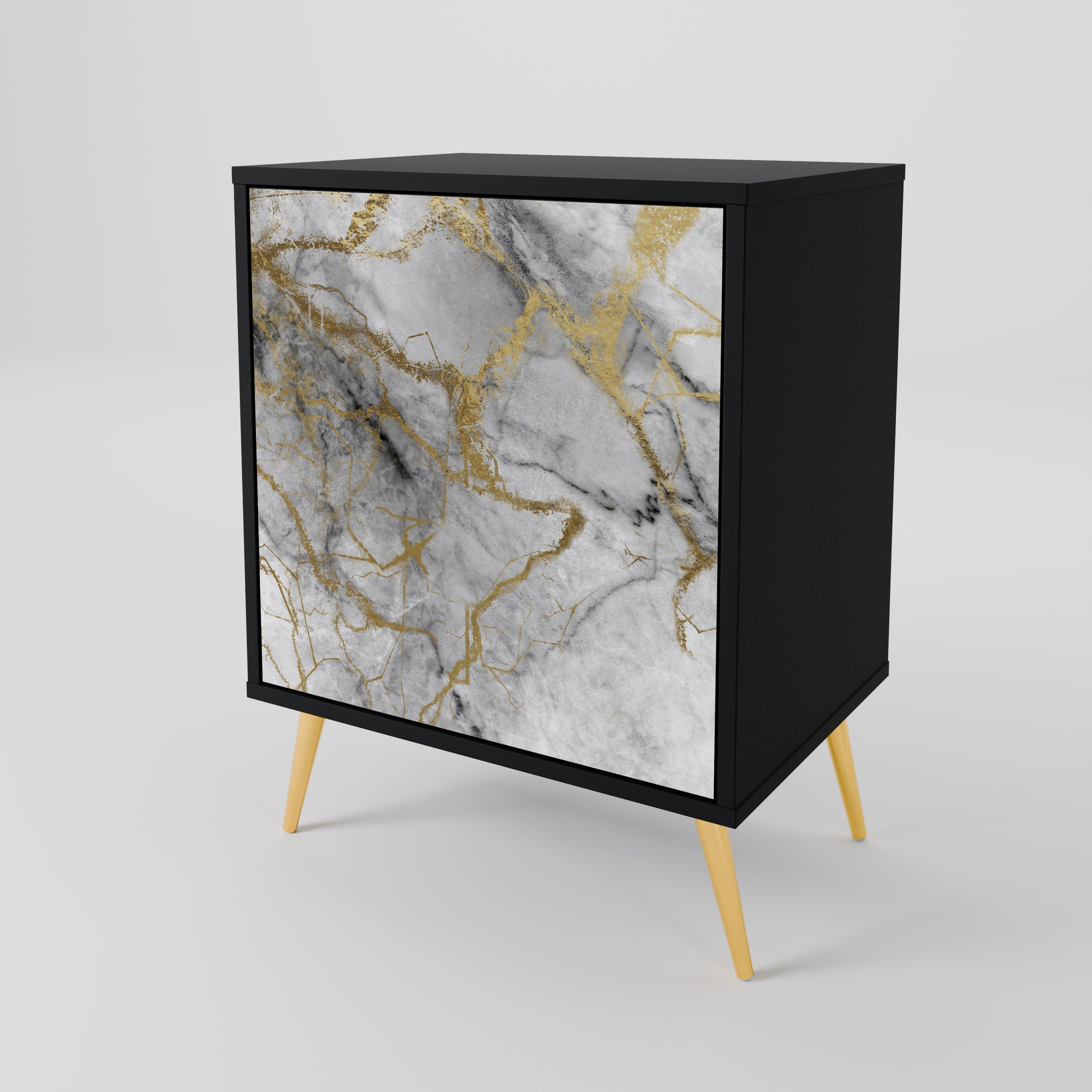 Aparador TIMELESS GLIDE de 1 puerta en acabado negro