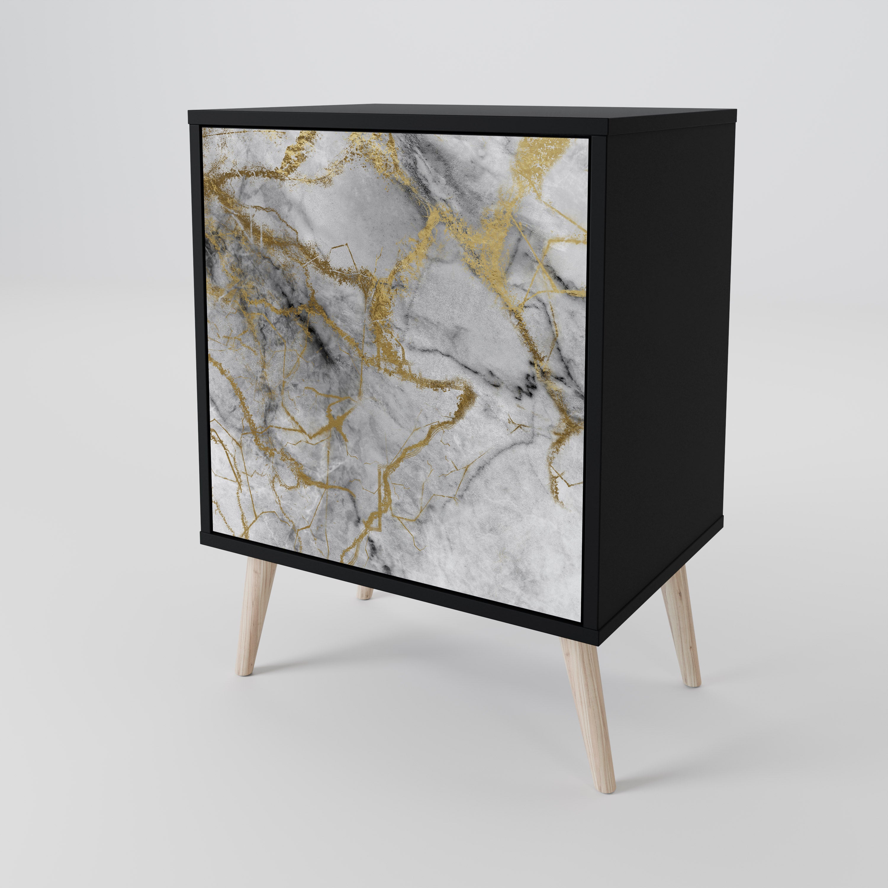 Aparador TIMELESS GLIDE de 1 puerta en acabado negro