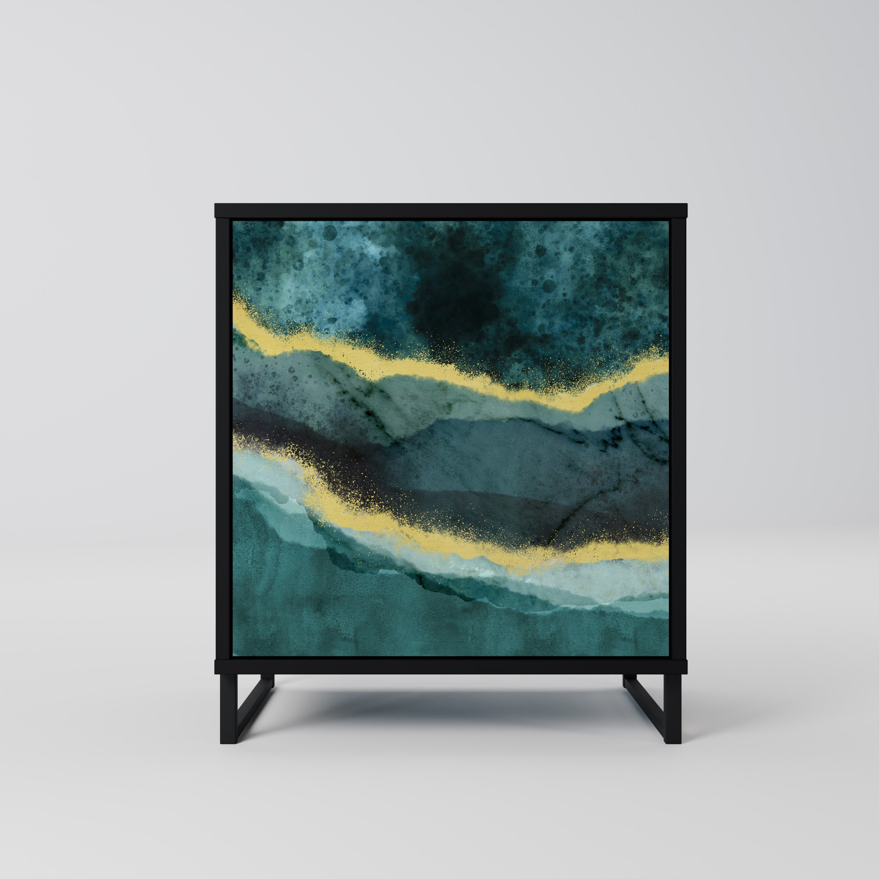 Aparador GOLDRUSH ODYSSEY de 1 puerta en acabado negro