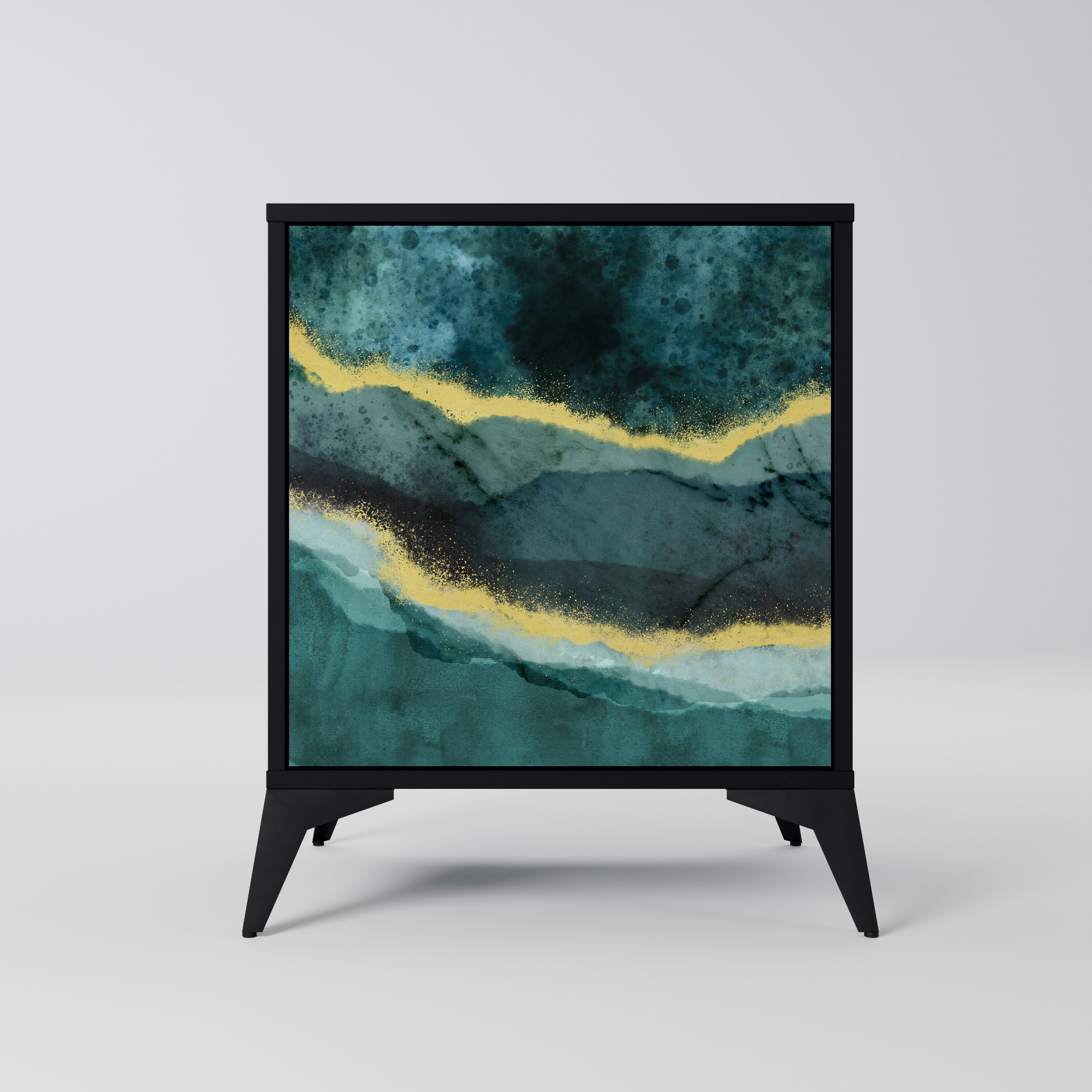 Aparador GOLDRUSH ODYSSEY de 1 puerta en acabado negro