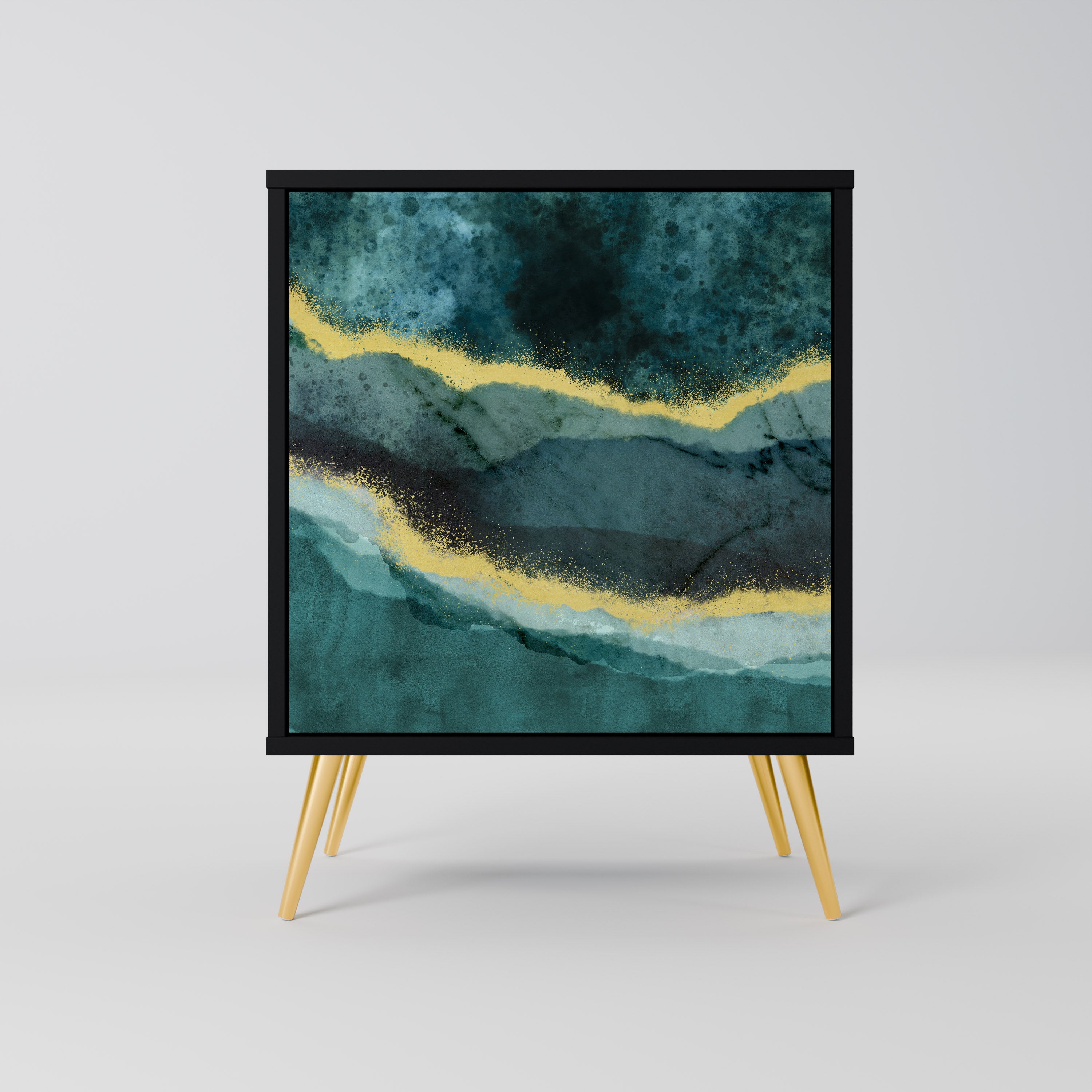 Aparador GOLDRUSH ODYSSEY de 1 puerta en acabado negro