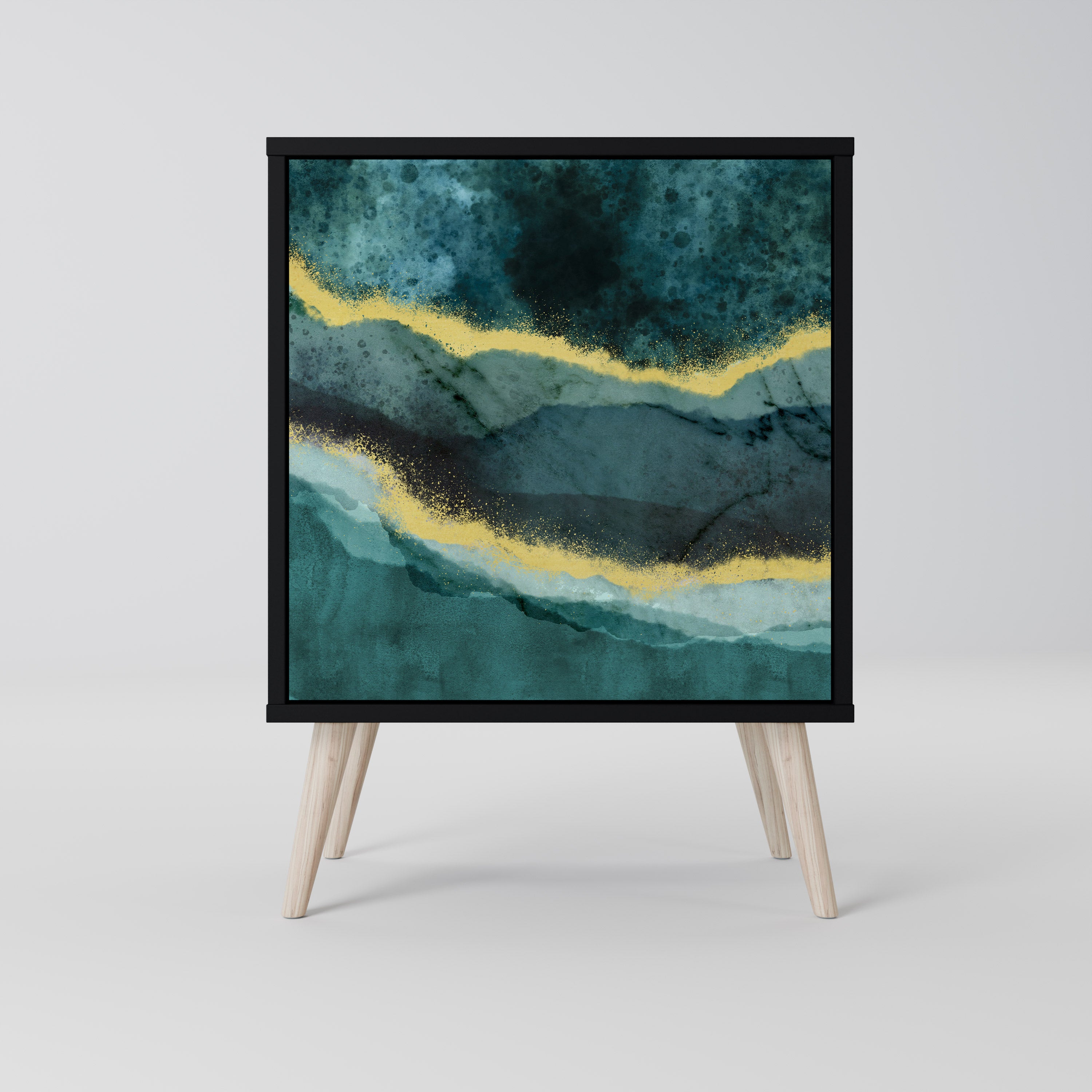 Aparador GOLDRUSH ODYSSEY de 1 puerta en acabado negro