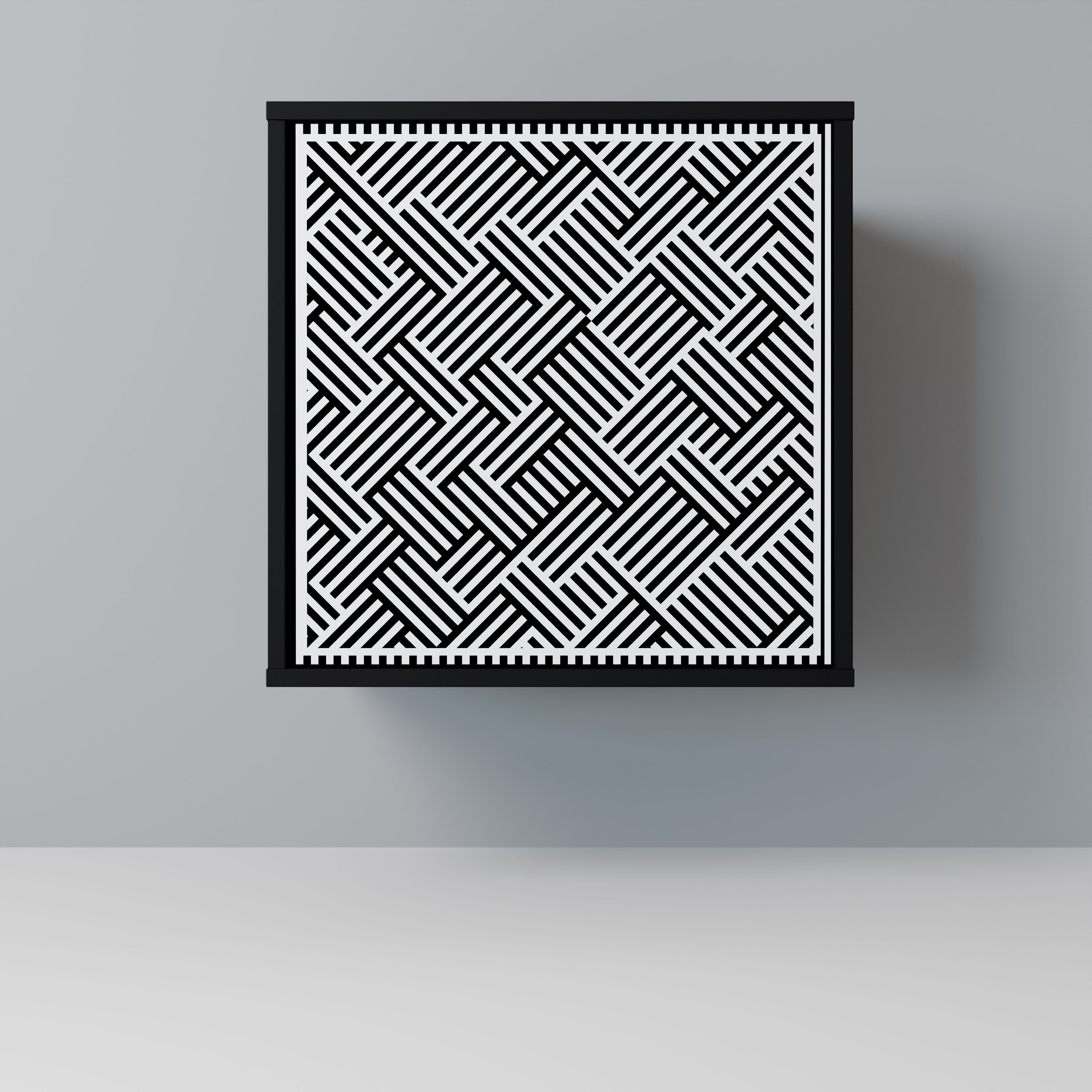 Aparador TEMPORARY SEQUENCE de 1 puerta en acabado negro