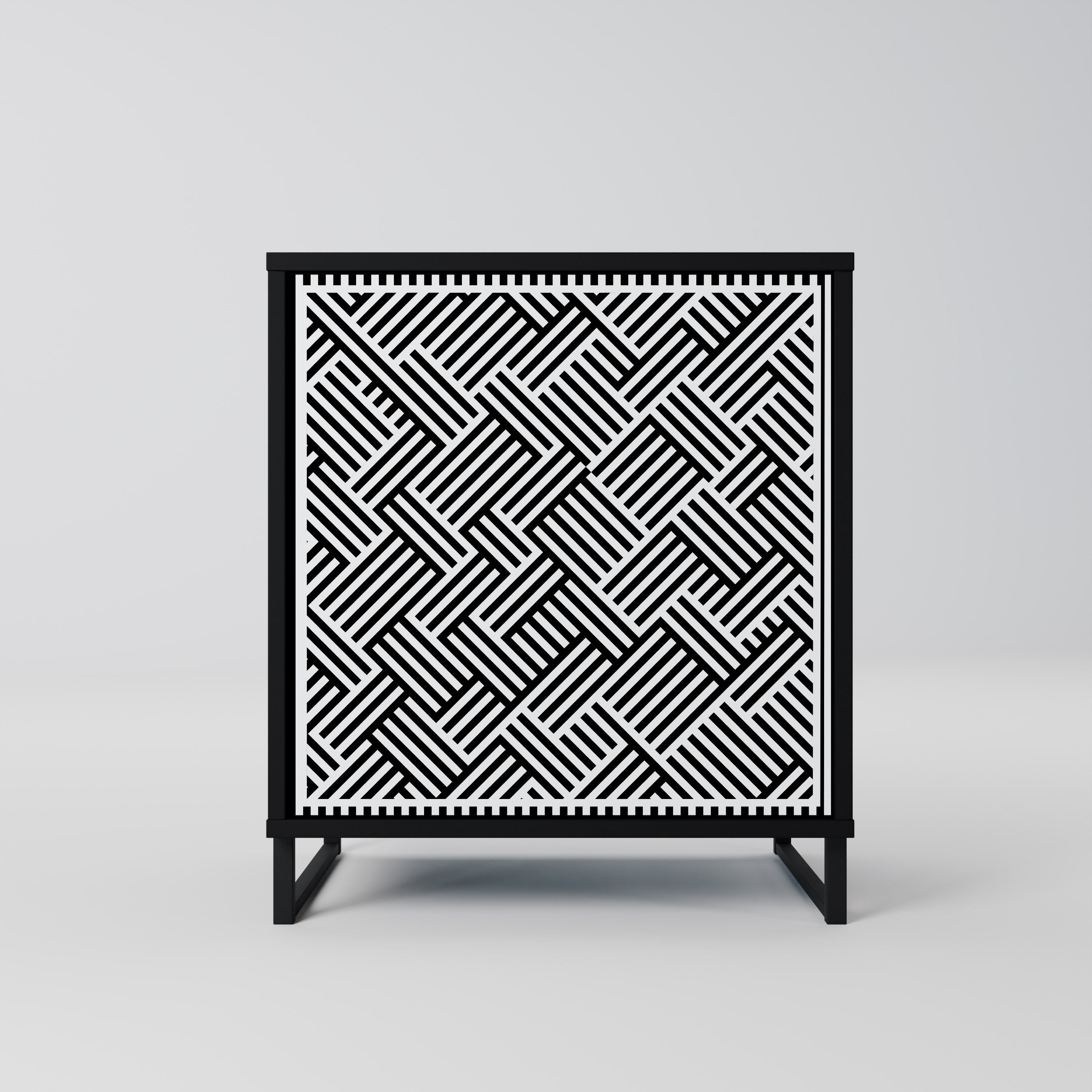 Aparador TEMPORARY SEQUENCE de 1 puerta en acabado negro