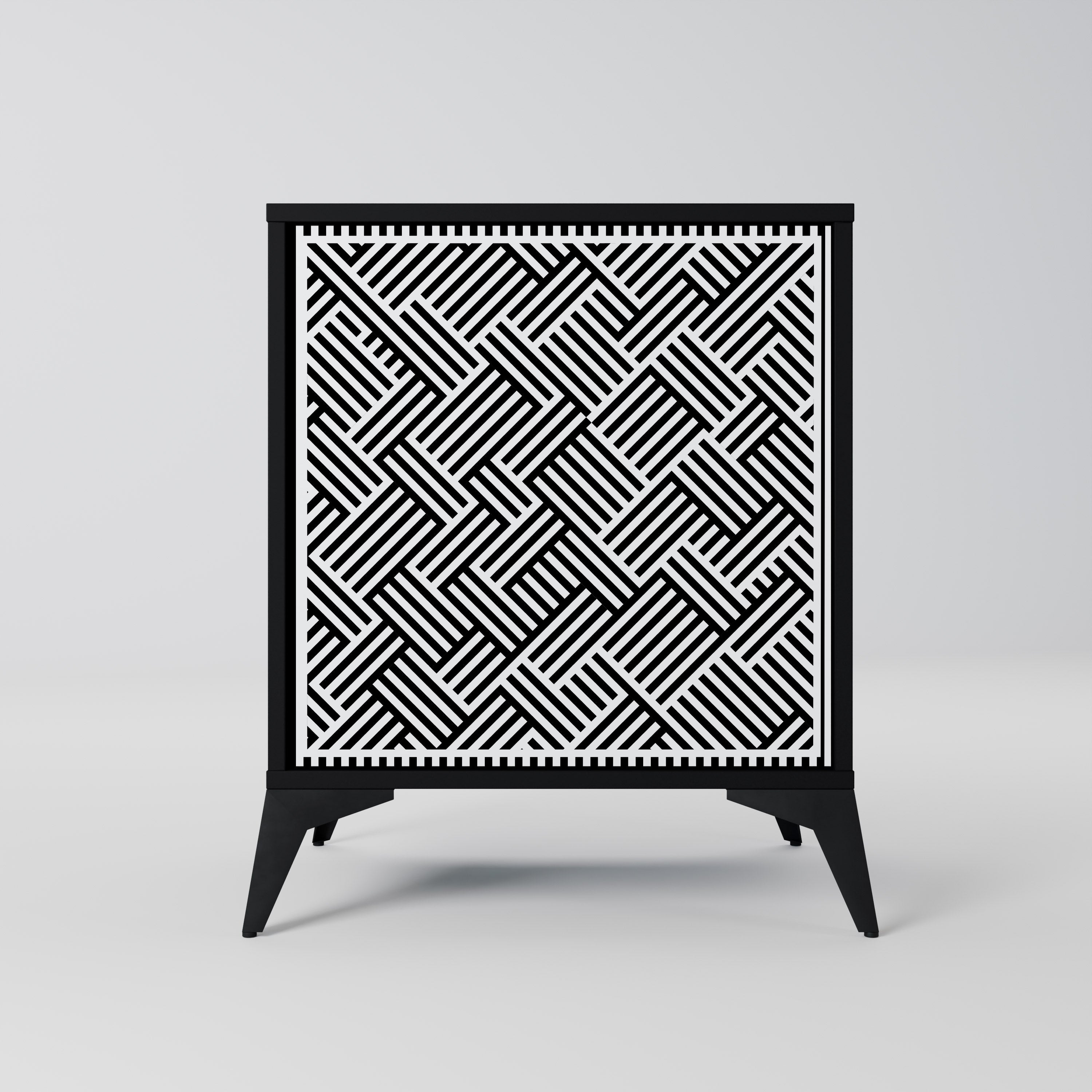 Aparador TEMPORARY SEQUENCE de 1 puerta en acabado negro