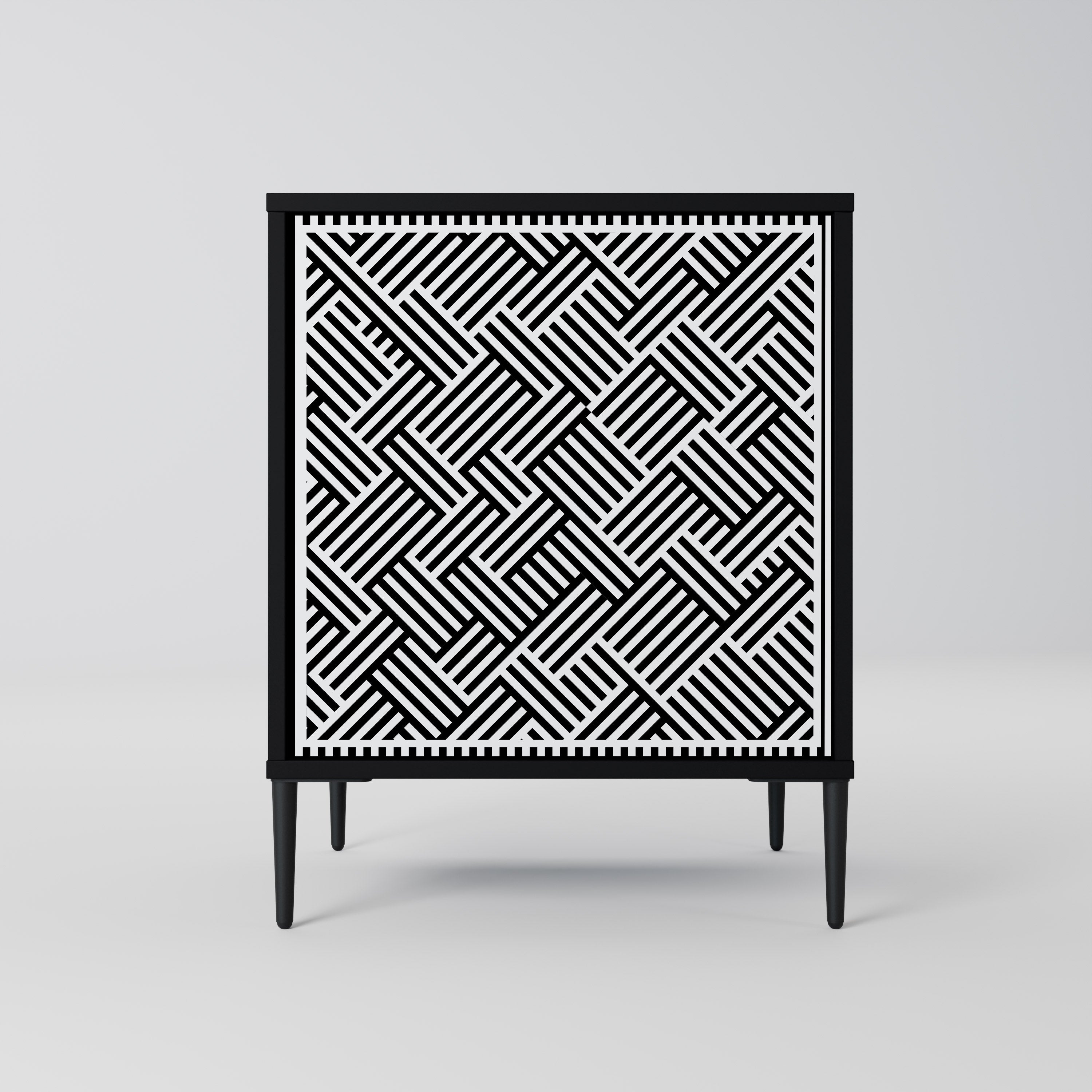 Aparador TEMPORARY SEQUENCE de 1 puerta en acabado negro