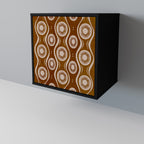 BROWN EYES 1-Door Sideboard in Black Finish