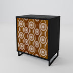 BROWN EYES 1-Door Sideboard in Black Finish