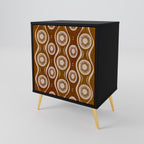 BROWN EYES 1-Door Sideboard in Black Finish