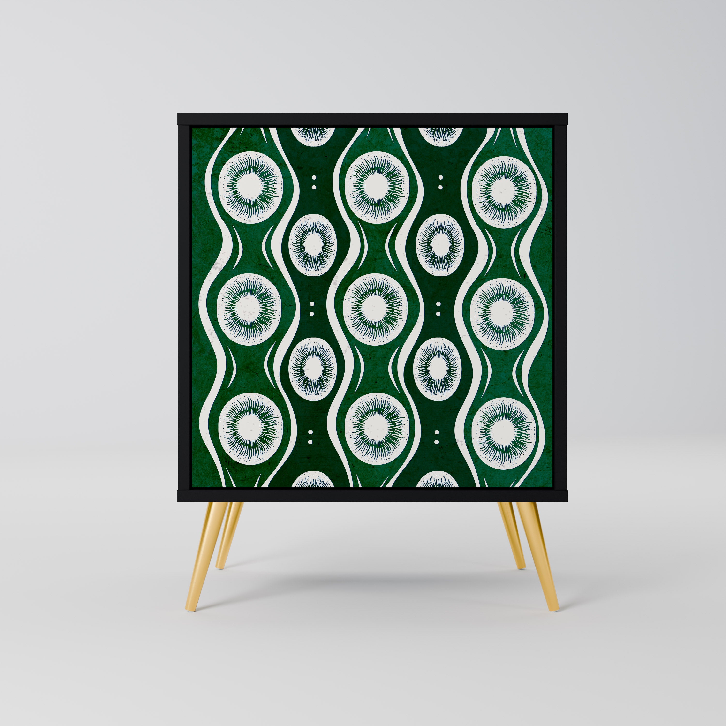 Aparador GREEN EYES de 1 puerta en acabado negro