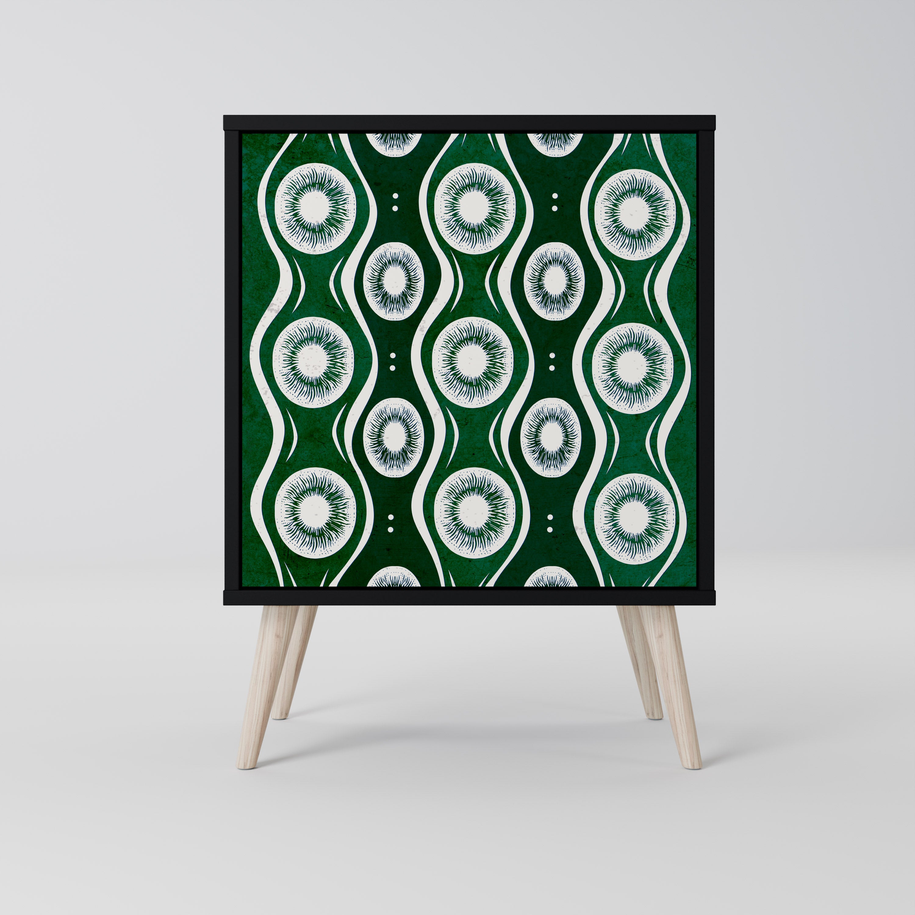 Aparador GREEN EYES de 1 puerta en acabado negro