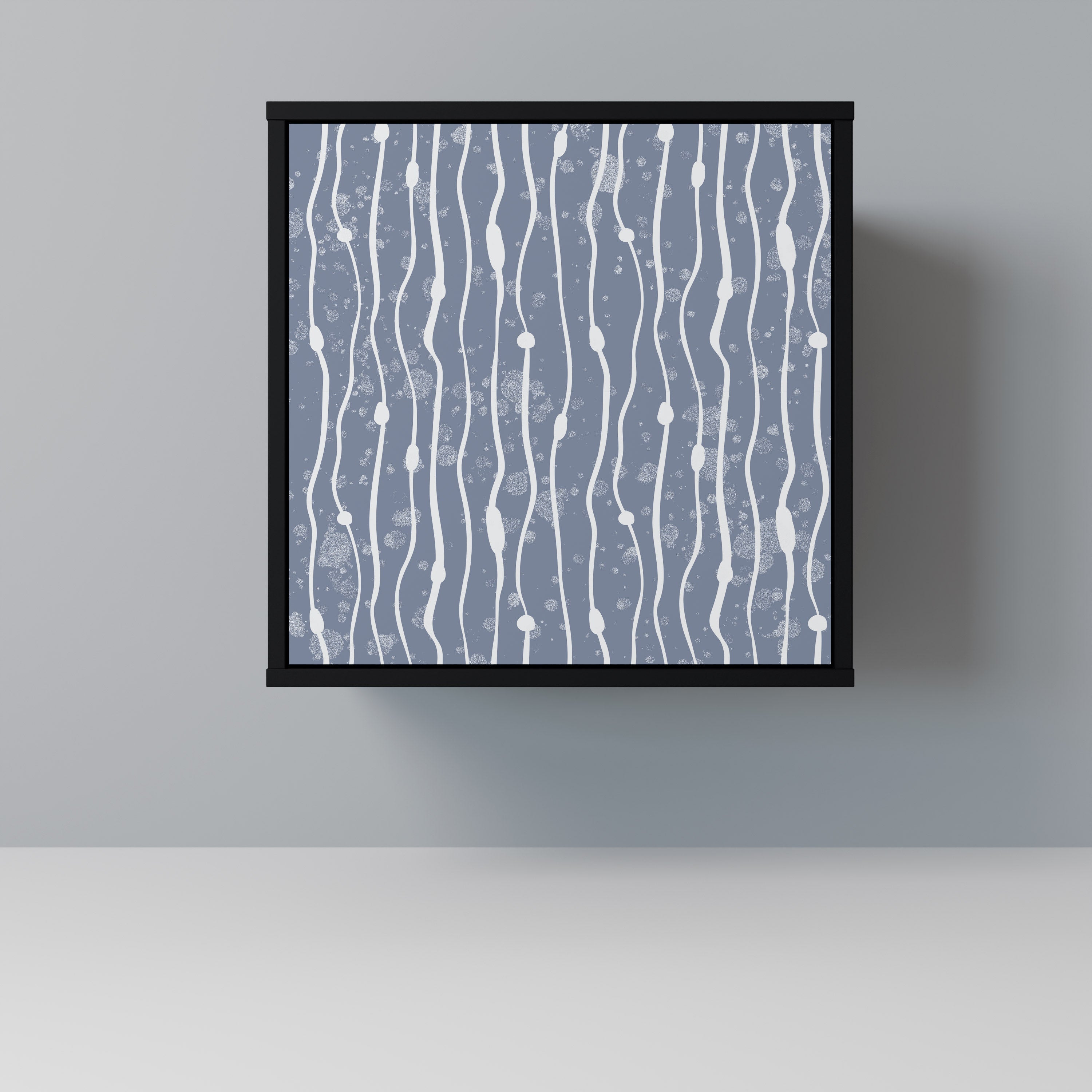 Aparador de 1 puerta GRAPHITE RAIN en acabado negro