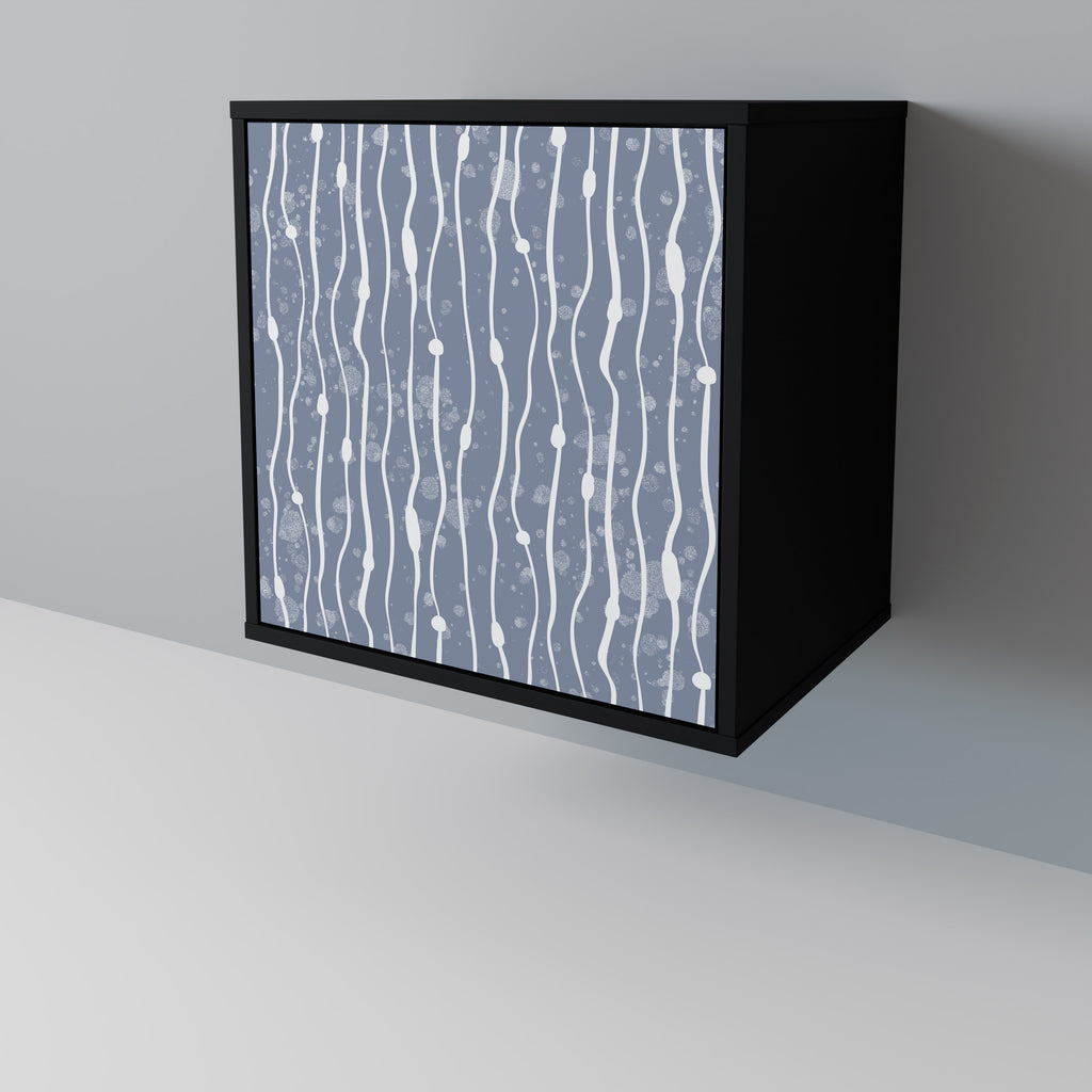 Aparador de 1 puerta GRAPHITE RAIN en acabado negro