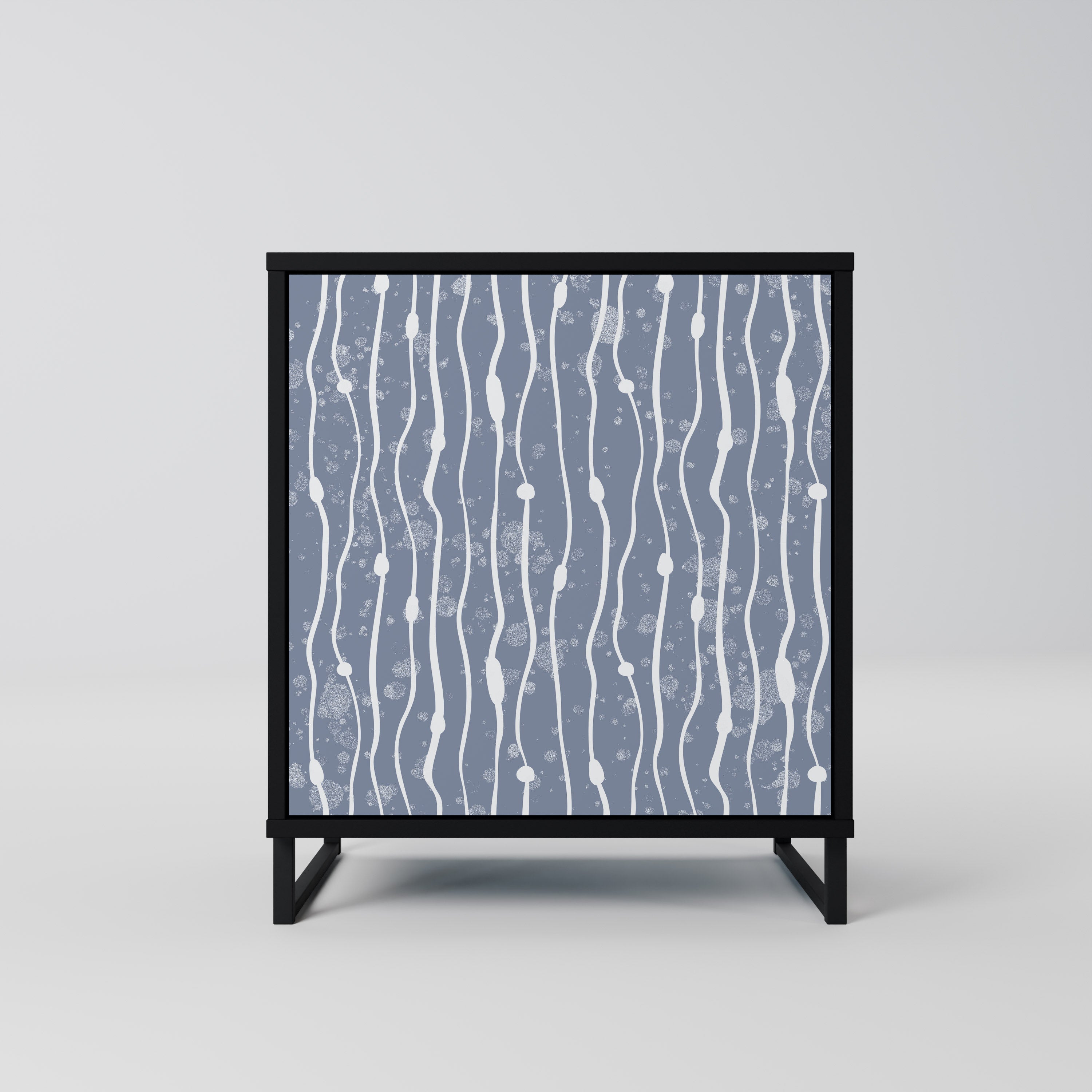 Aparador de 1 puerta GRAPHITE RAIN en acabado negro