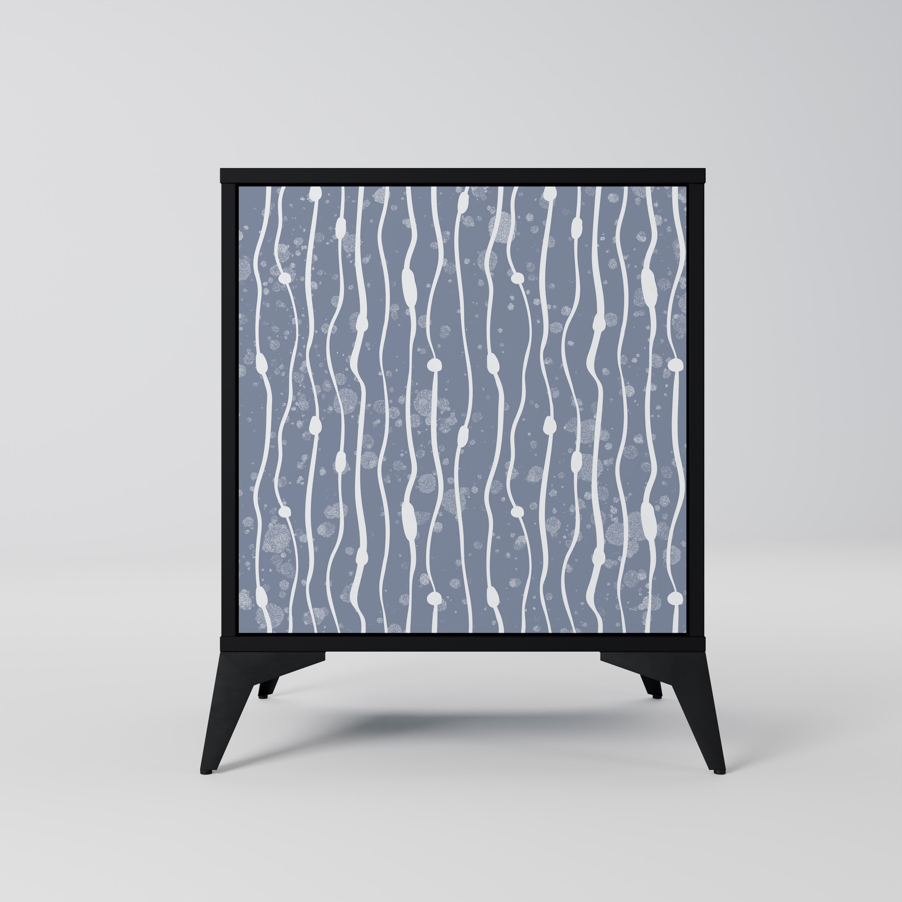 Aparador de 1 puerta GRAPHITE RAIN en acabado negro