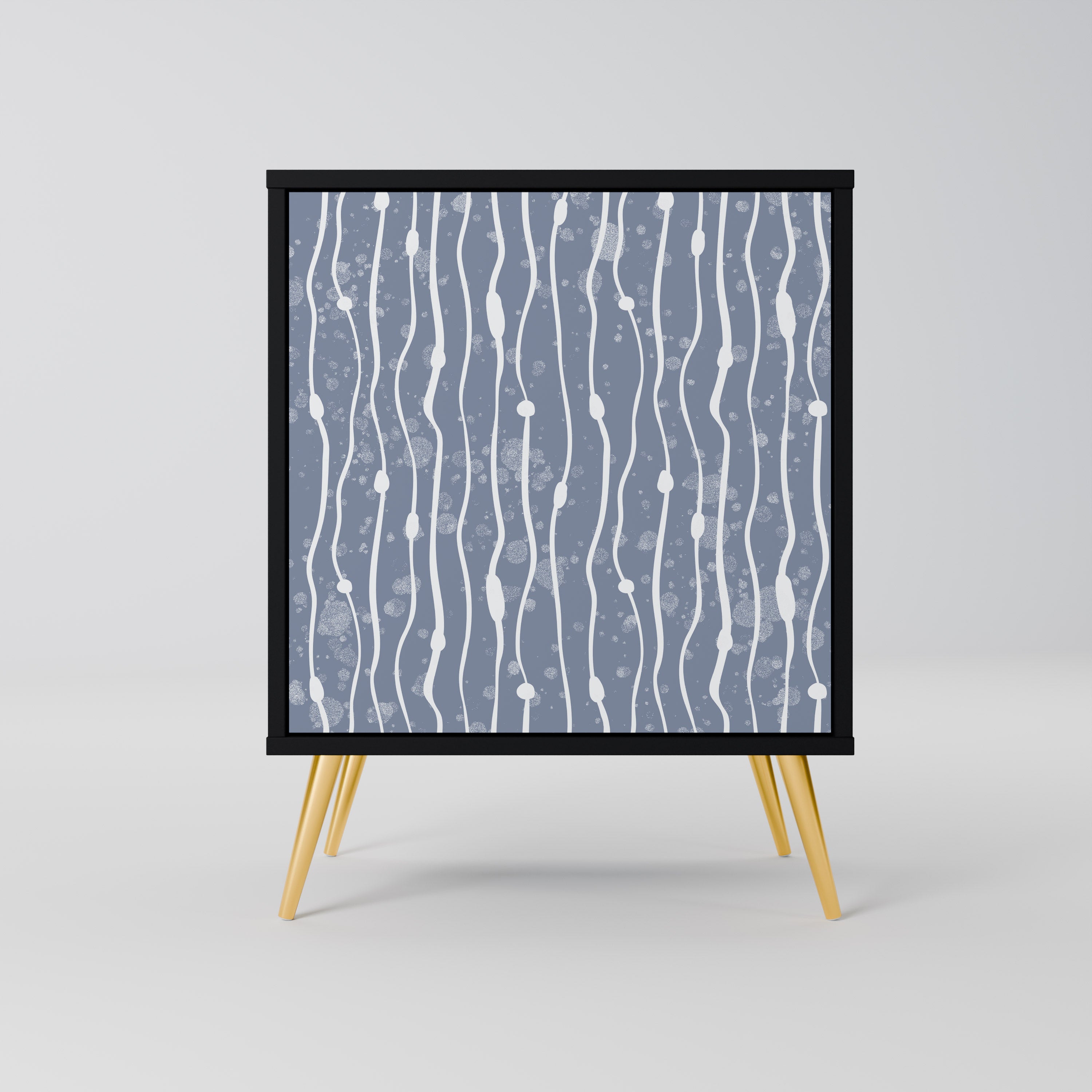 Aparador de 1 puerta GRAPHITE RAIN en acabado negro