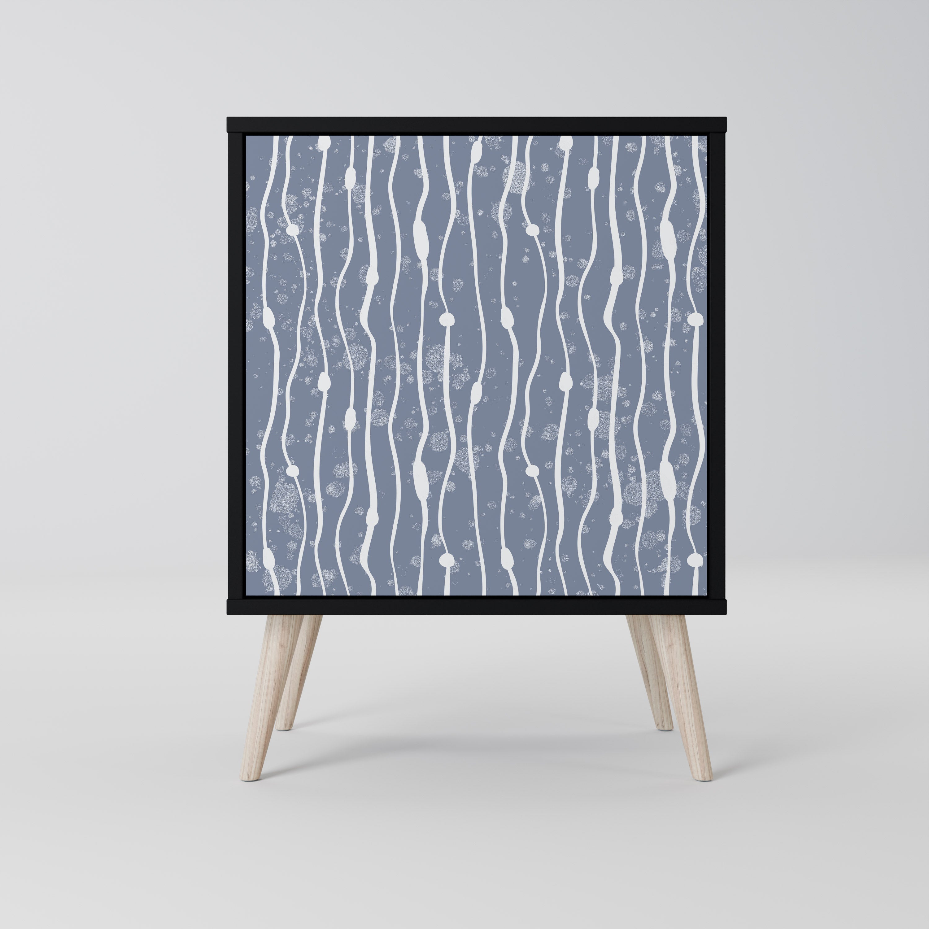 Aparador de 1 puerta GRAPHITE RAIN en acabado negro