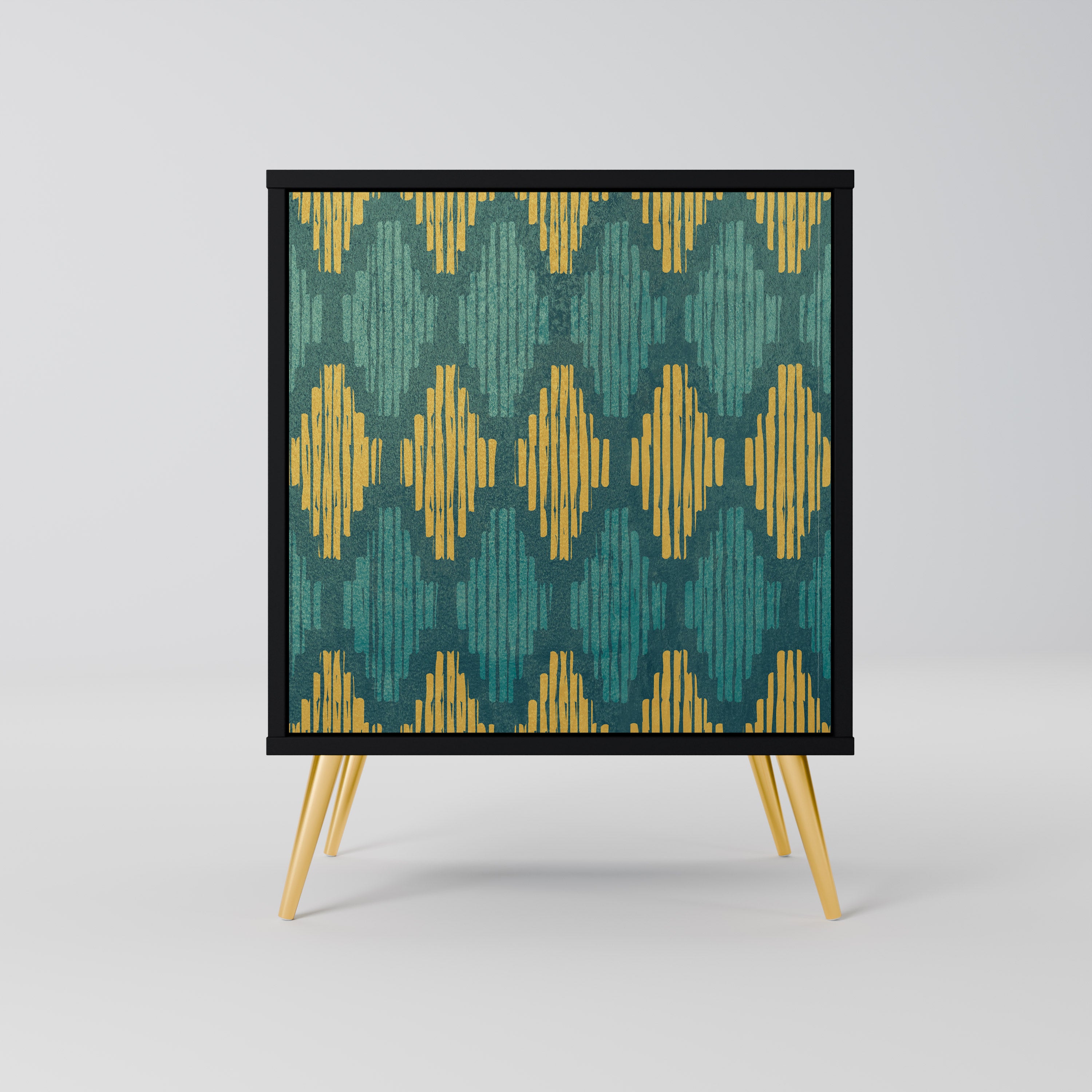 Aparador POLYGONS de 1 puerta en acabado negro