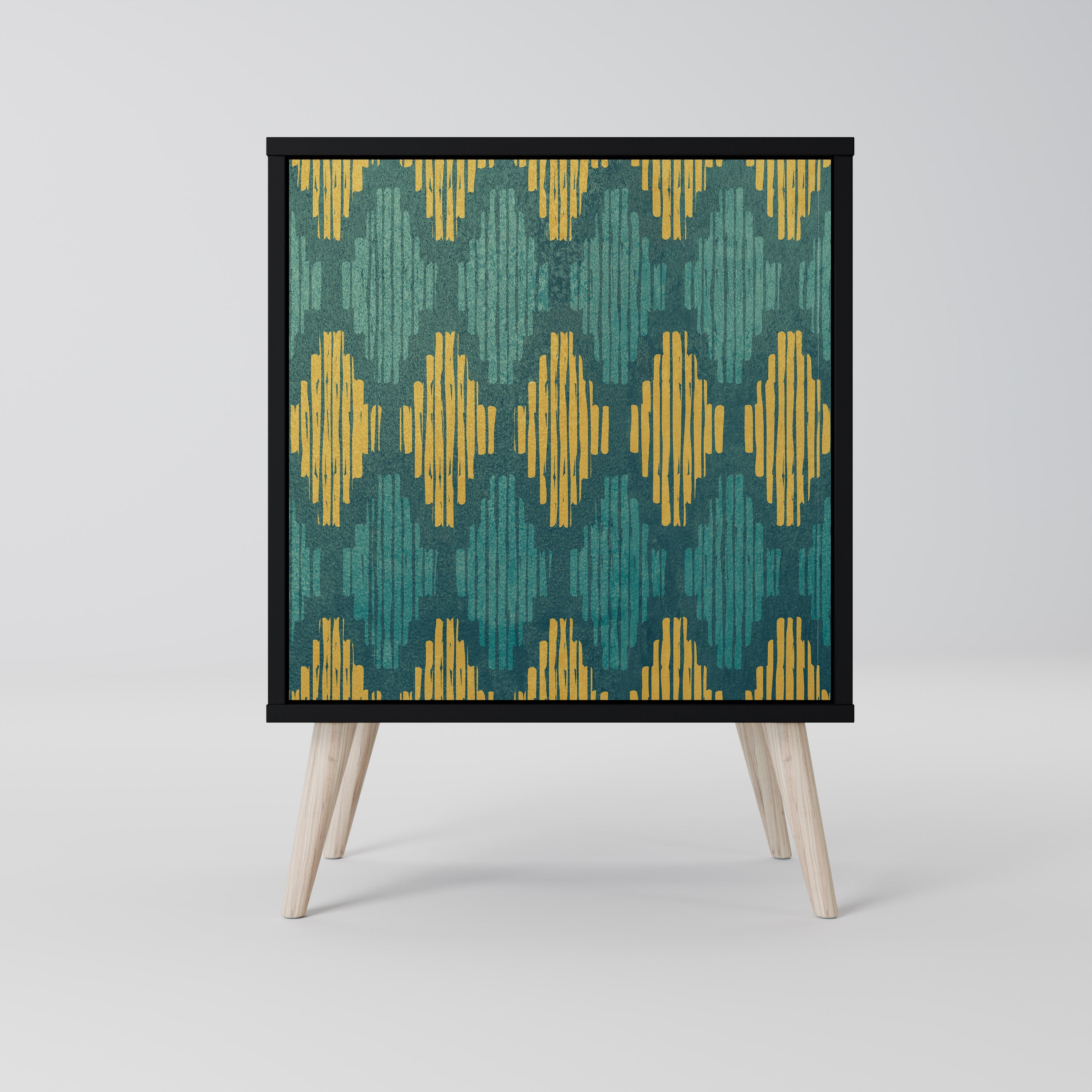 Aparador POLYGONS de 1 puerta en acabado negro