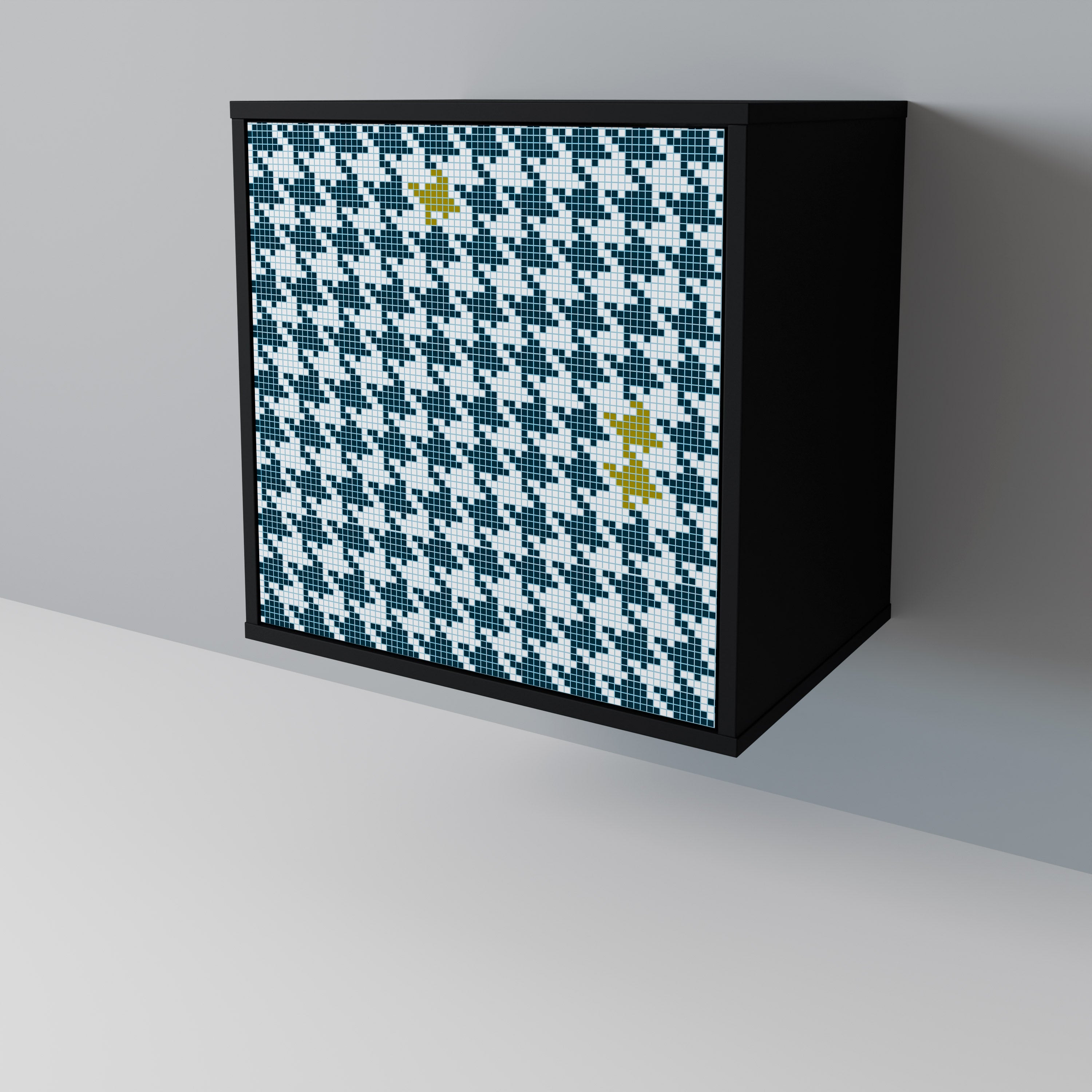 FUERA DE CONTEXTO Aparador de 1 puerta en acabado negro