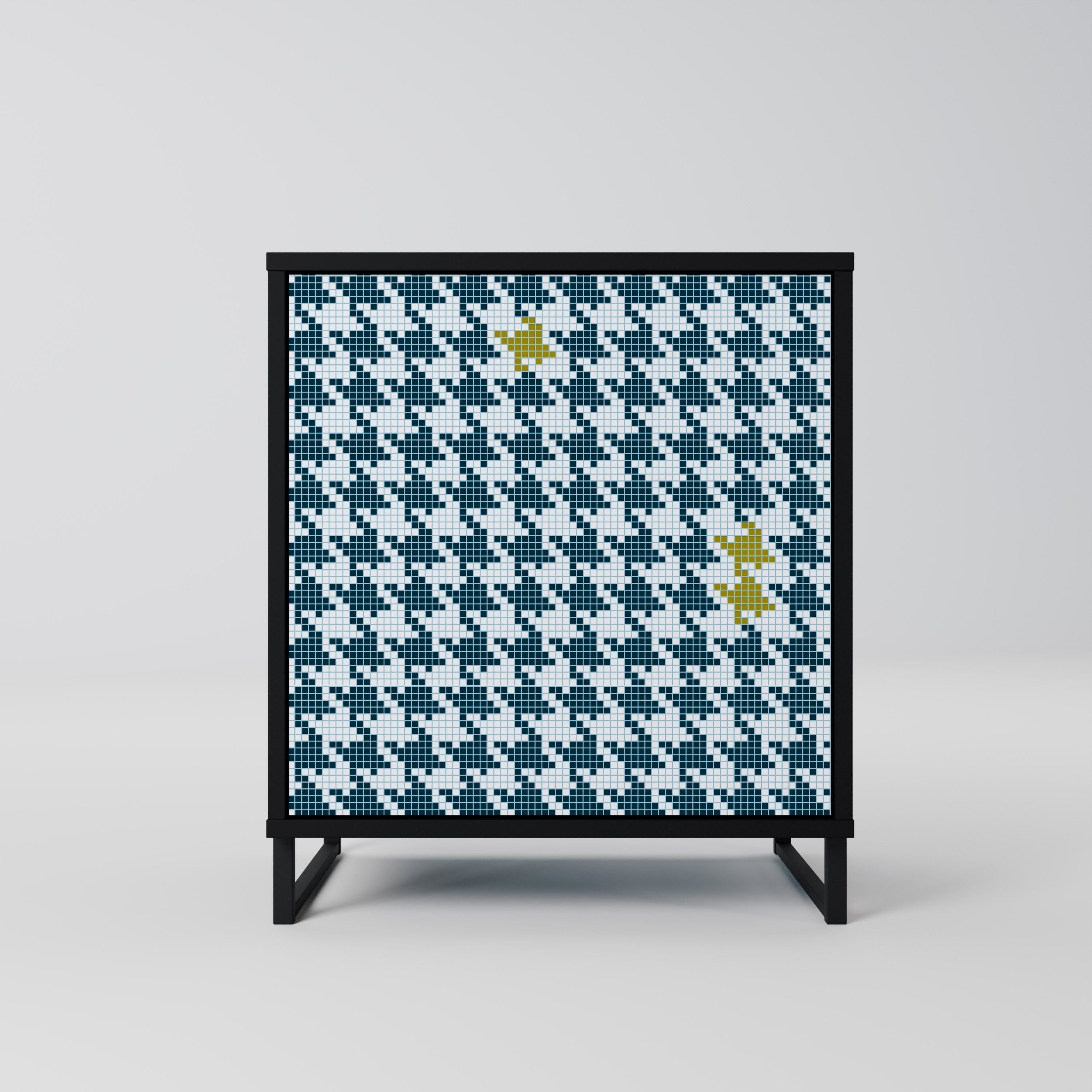 FUERA DE CONTEXTO Aparador de 1 puerta en acabado negro