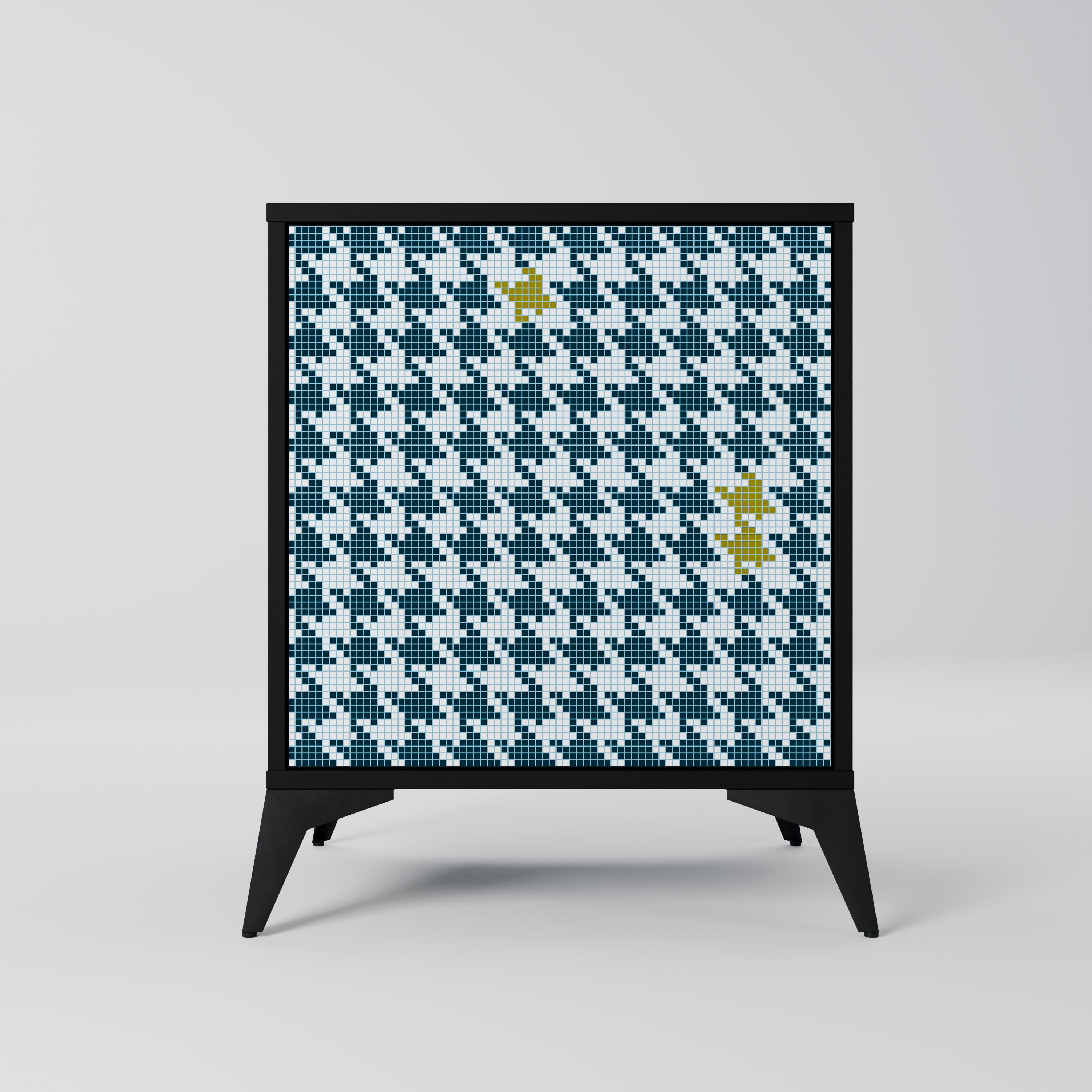 FUERA DE CONTEXTO Aparador de 1 puerta en acabado negro