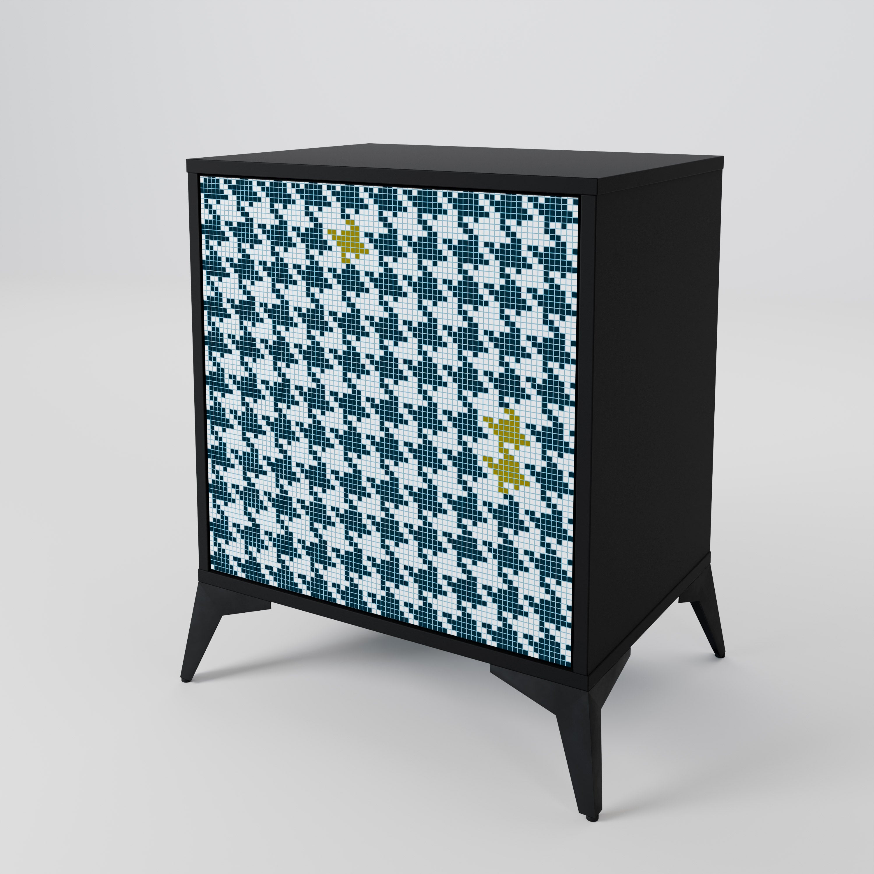 FUERA DE CONTEXTO Aparador de 1 puerta en acabado negro