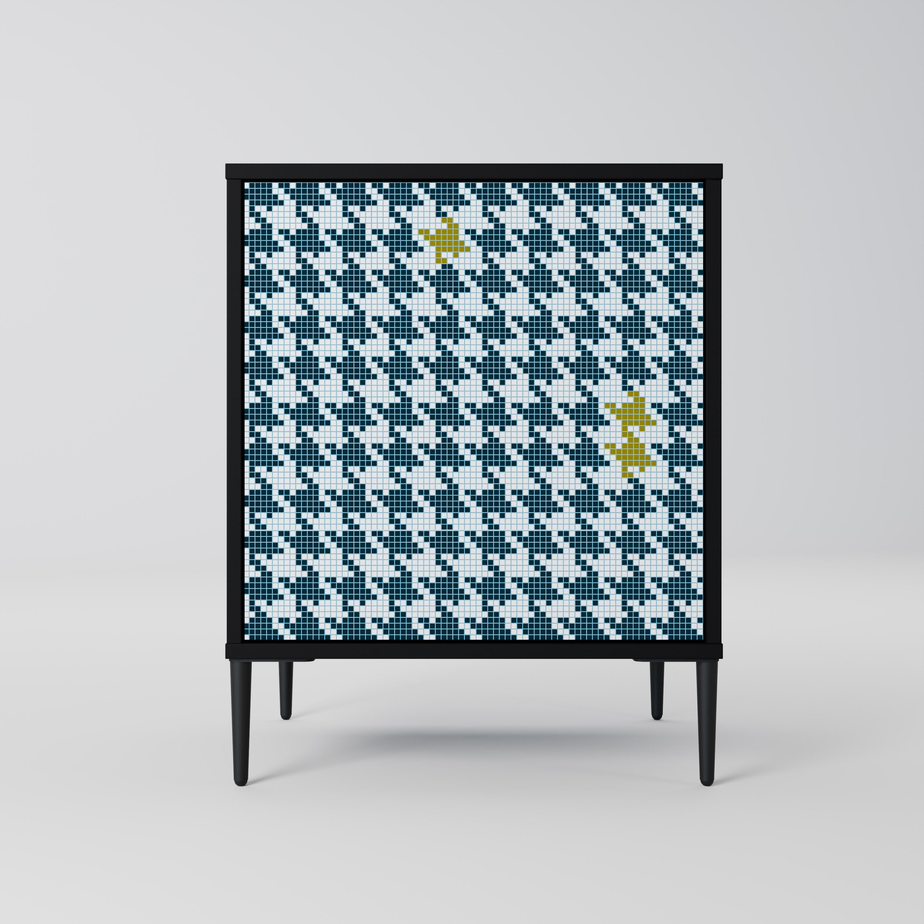 FUERA DE CONTEXTO Aparador de 1 puerta en acabado negro