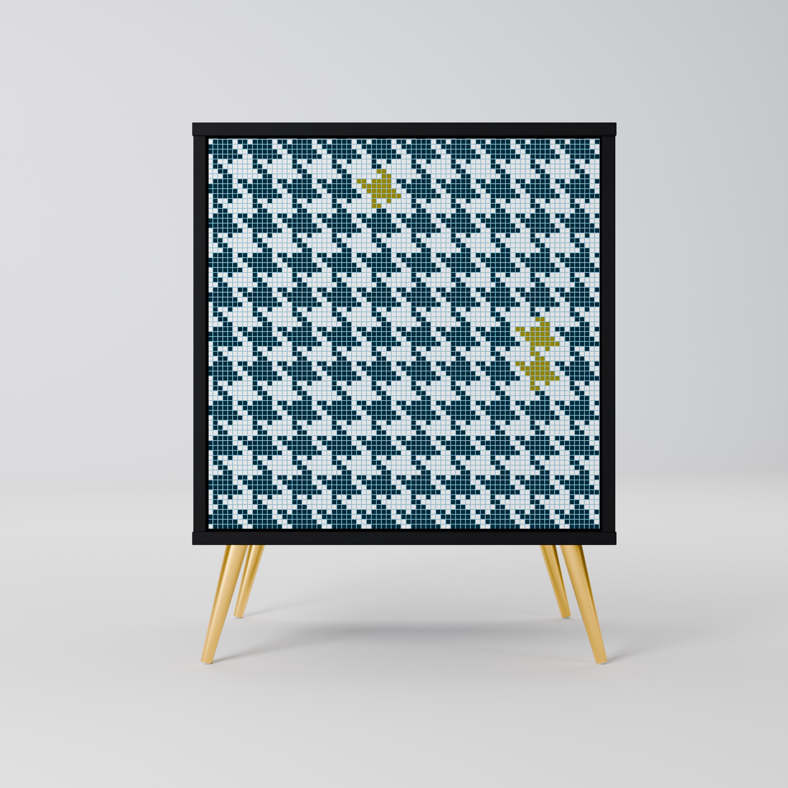 FUERA DE CONTEXTO Aparador de 1 puerta en acabado negro