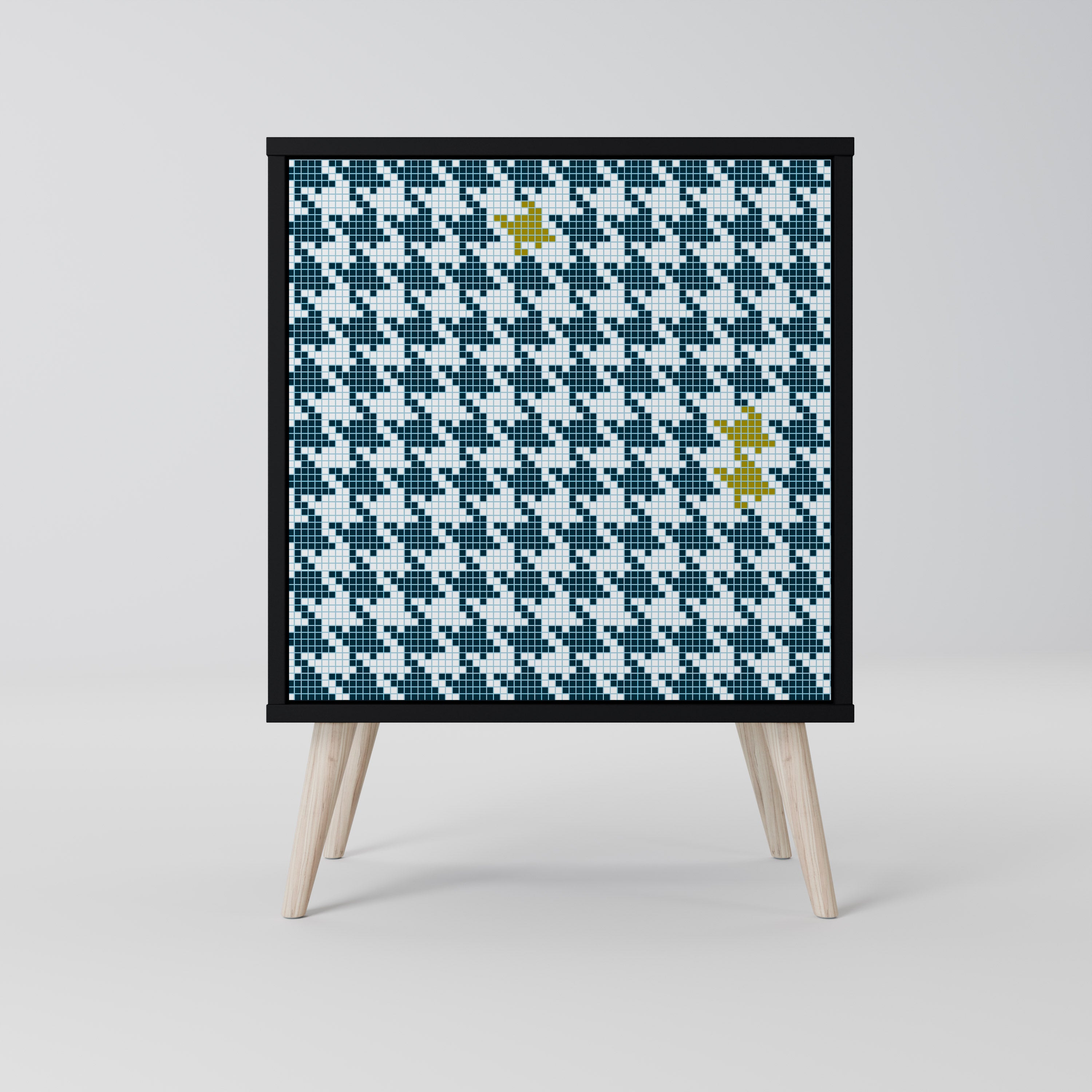 FUERA DE CONTEXTO Aparador de 1 puerta en acabado negro