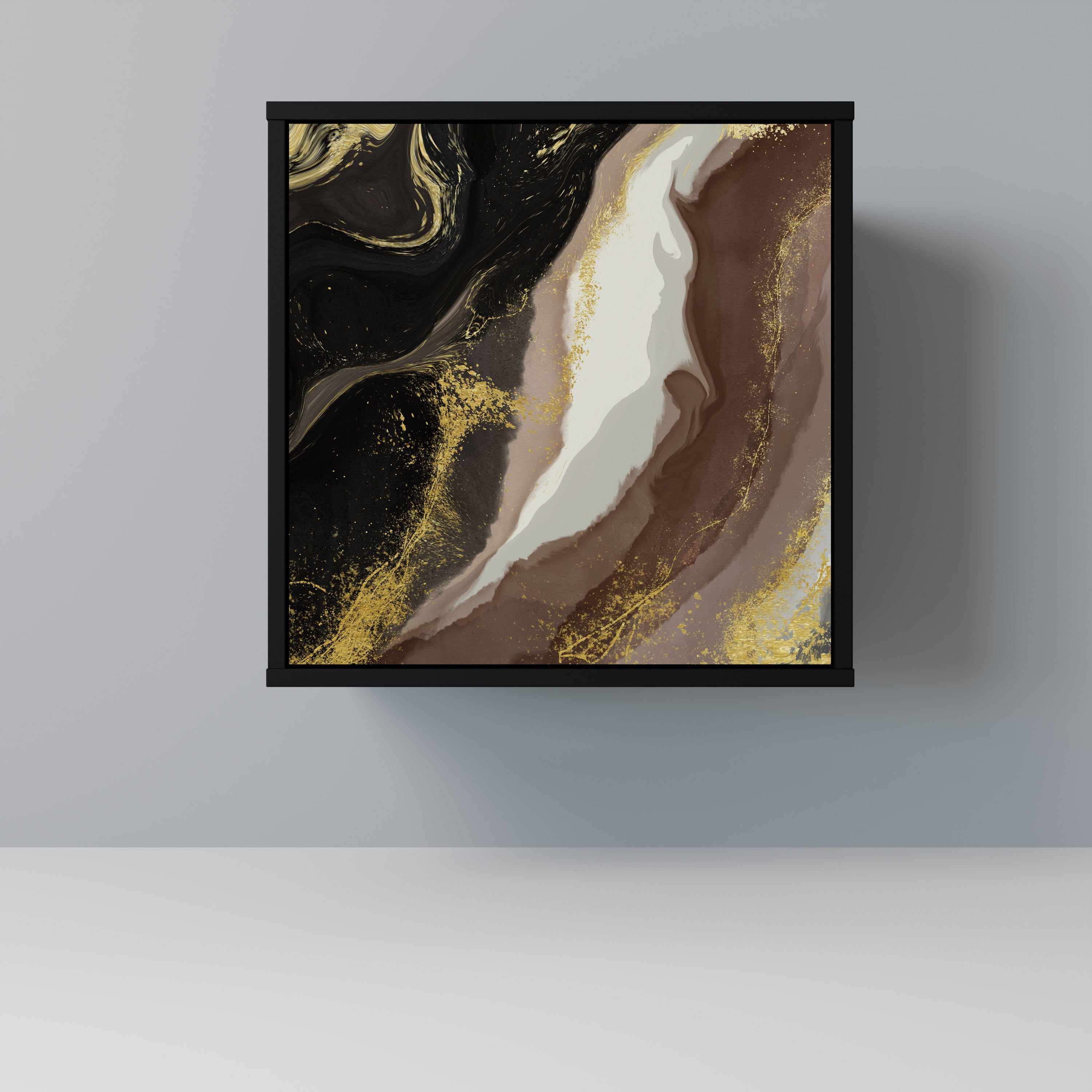 Aparador GOLD DUST de 1 puerta en acabado negro