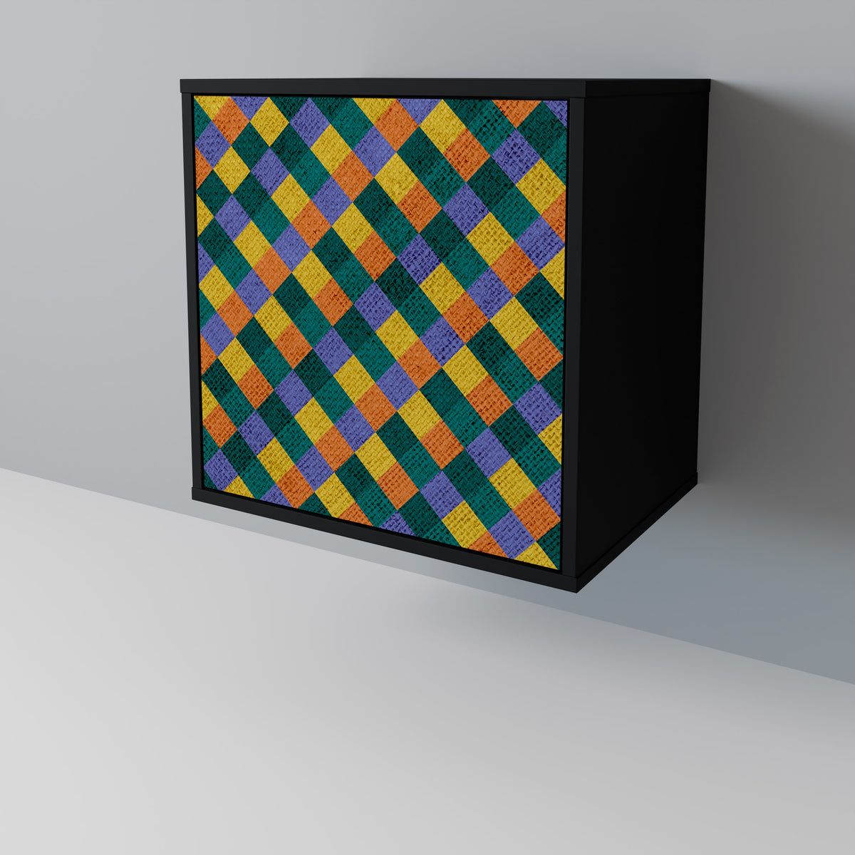 PAINTED SQUARES MIX Aparador de 1 Puerta