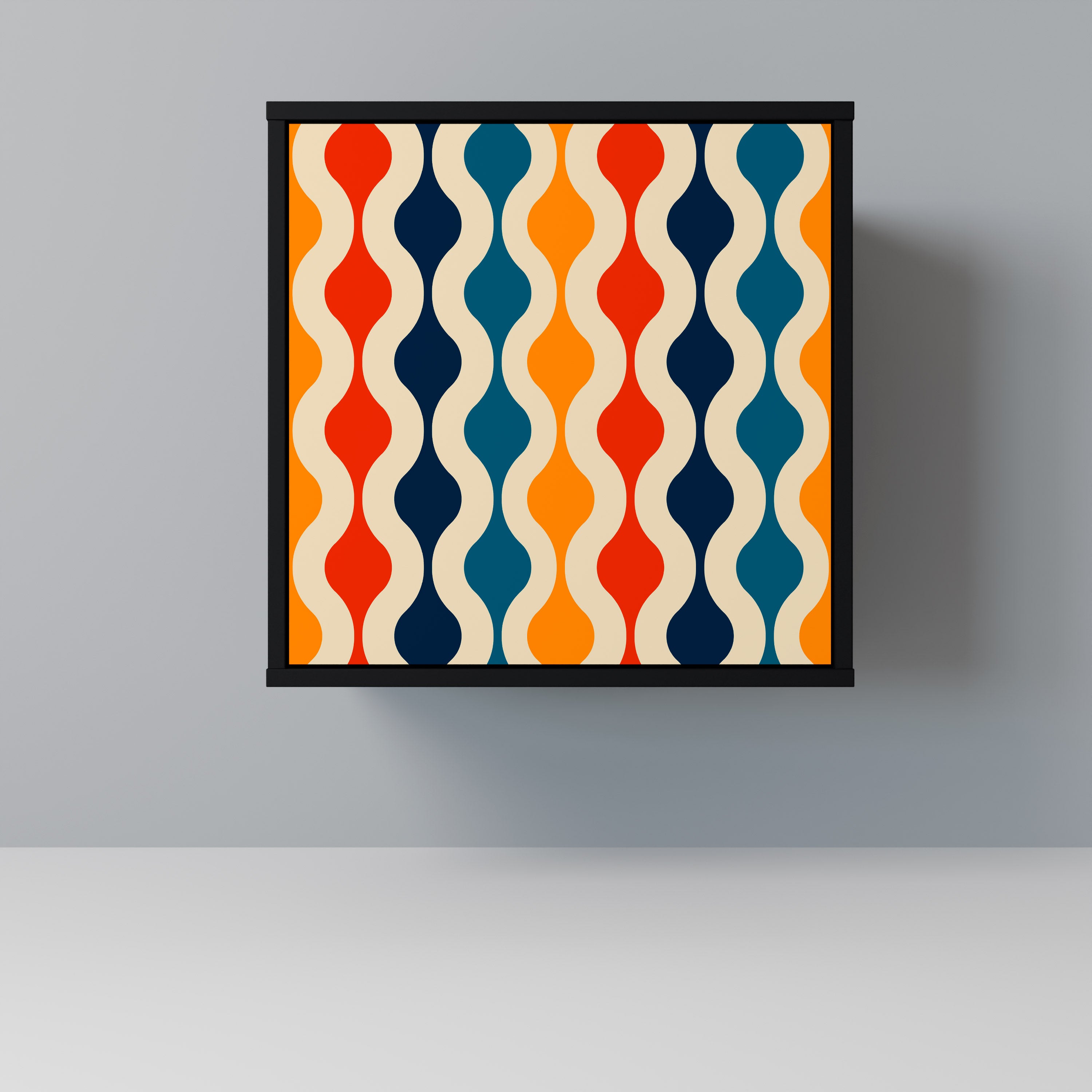 Aparador COLORFUL NOSTALGIA de 1 puerta en acabado negro