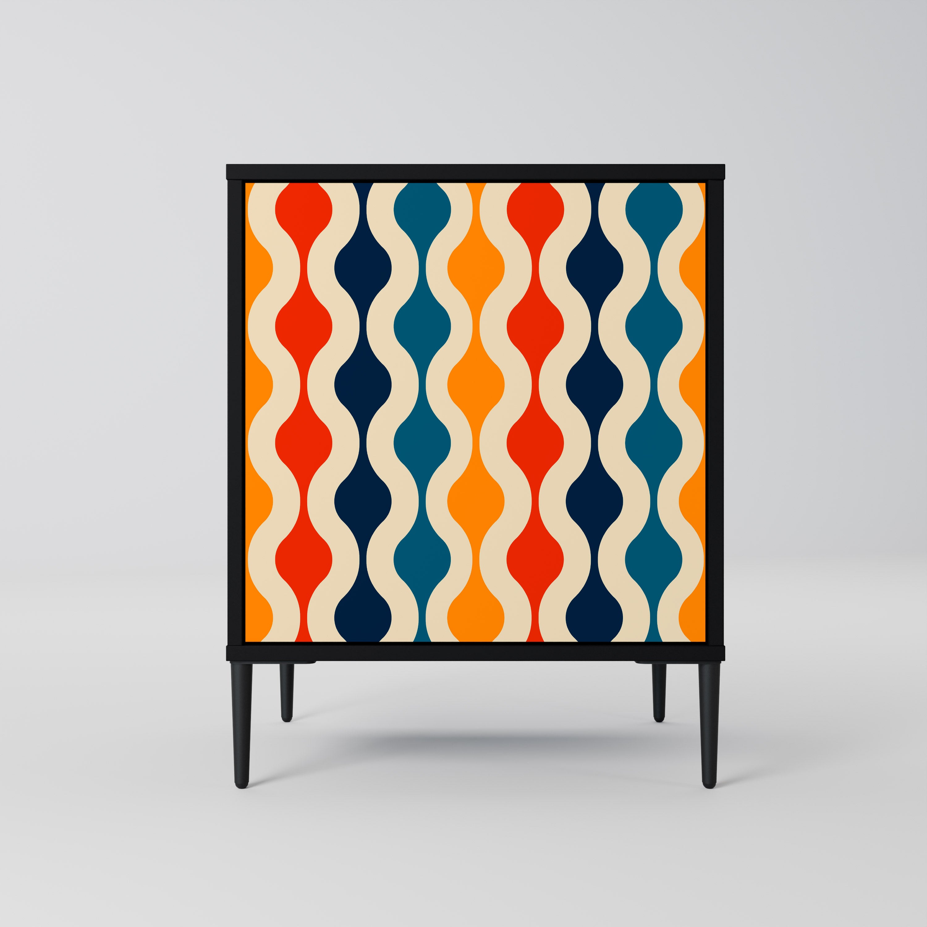 Aparador COLORFUL NOSTALGIA de 1 puerta en acabado negro