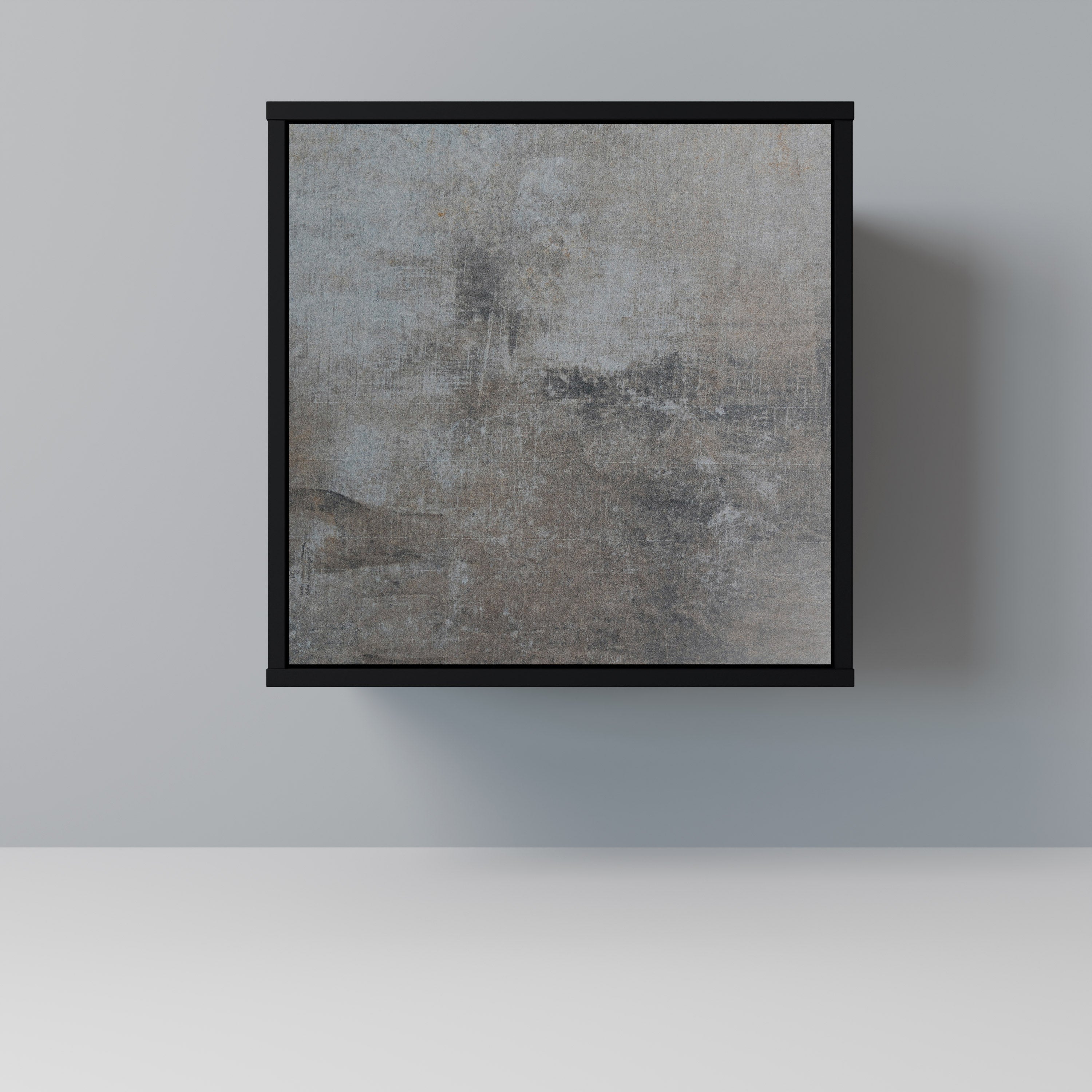 Aparador de 1 puerta CONCRETE WALL en acabado negro