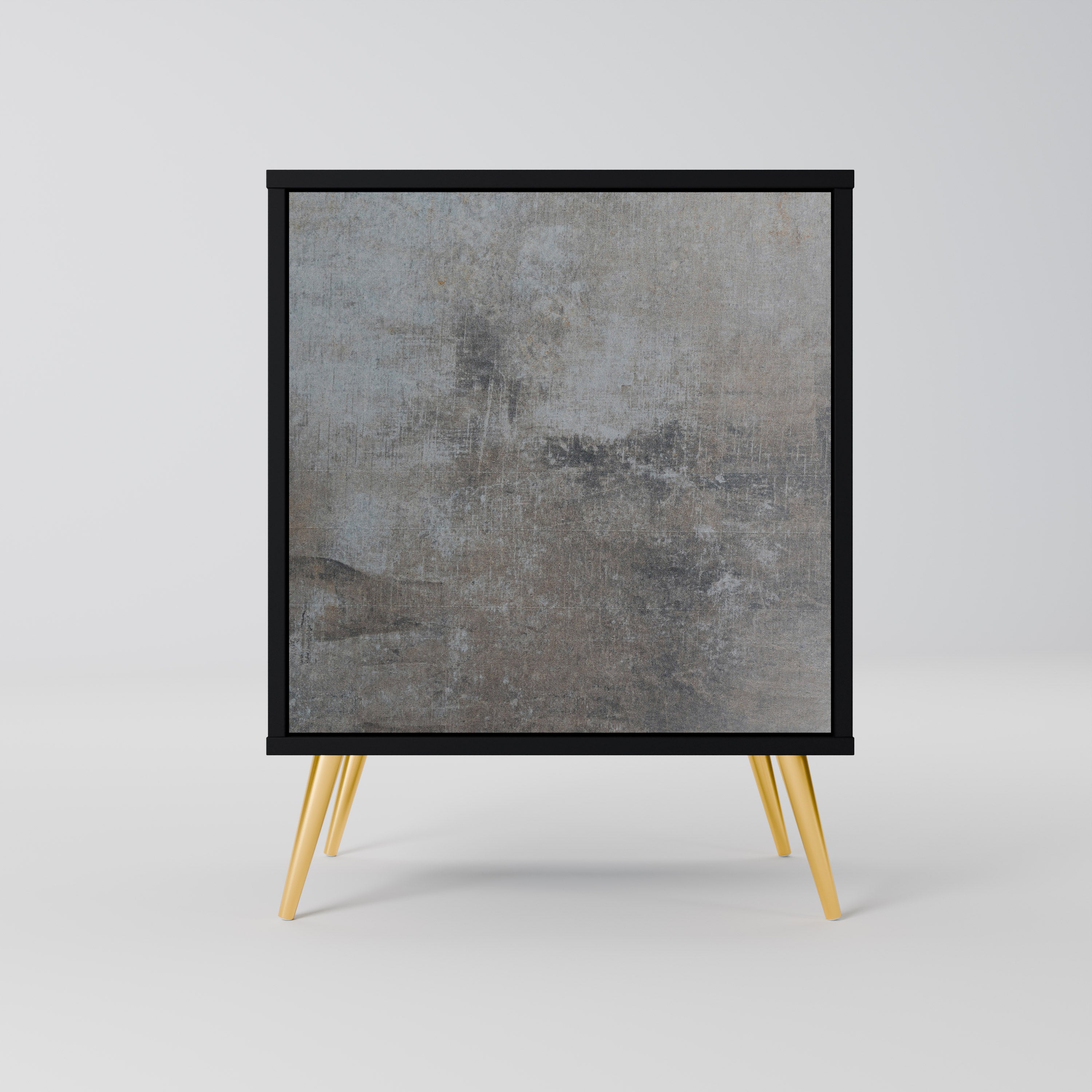 Aparador de 1 puerta CONCRETE WALL en acabado negro