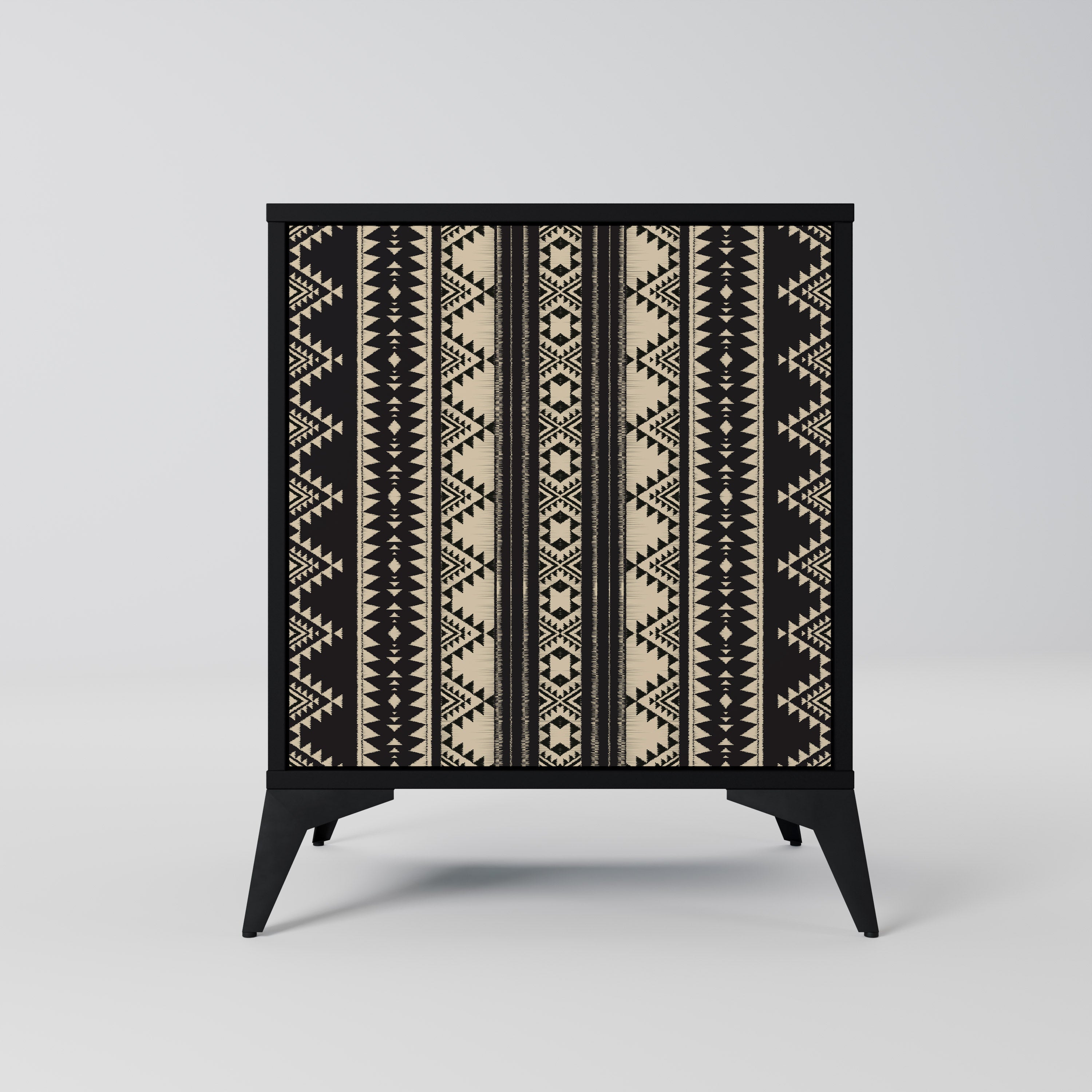 AZTEC 1-Door Sideboard in Black Finish
