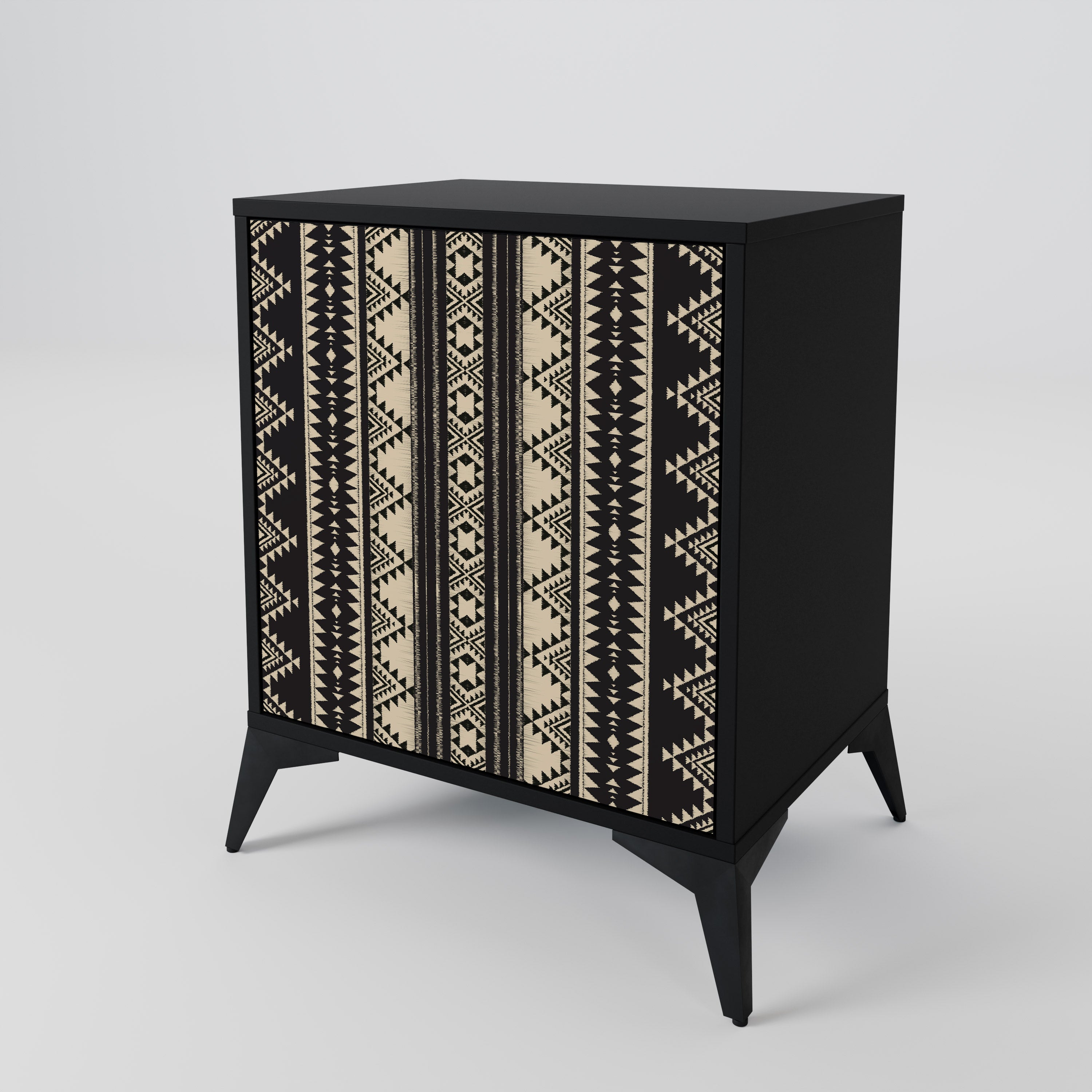 AZTEC 1-Door Sideboard in Black Finish