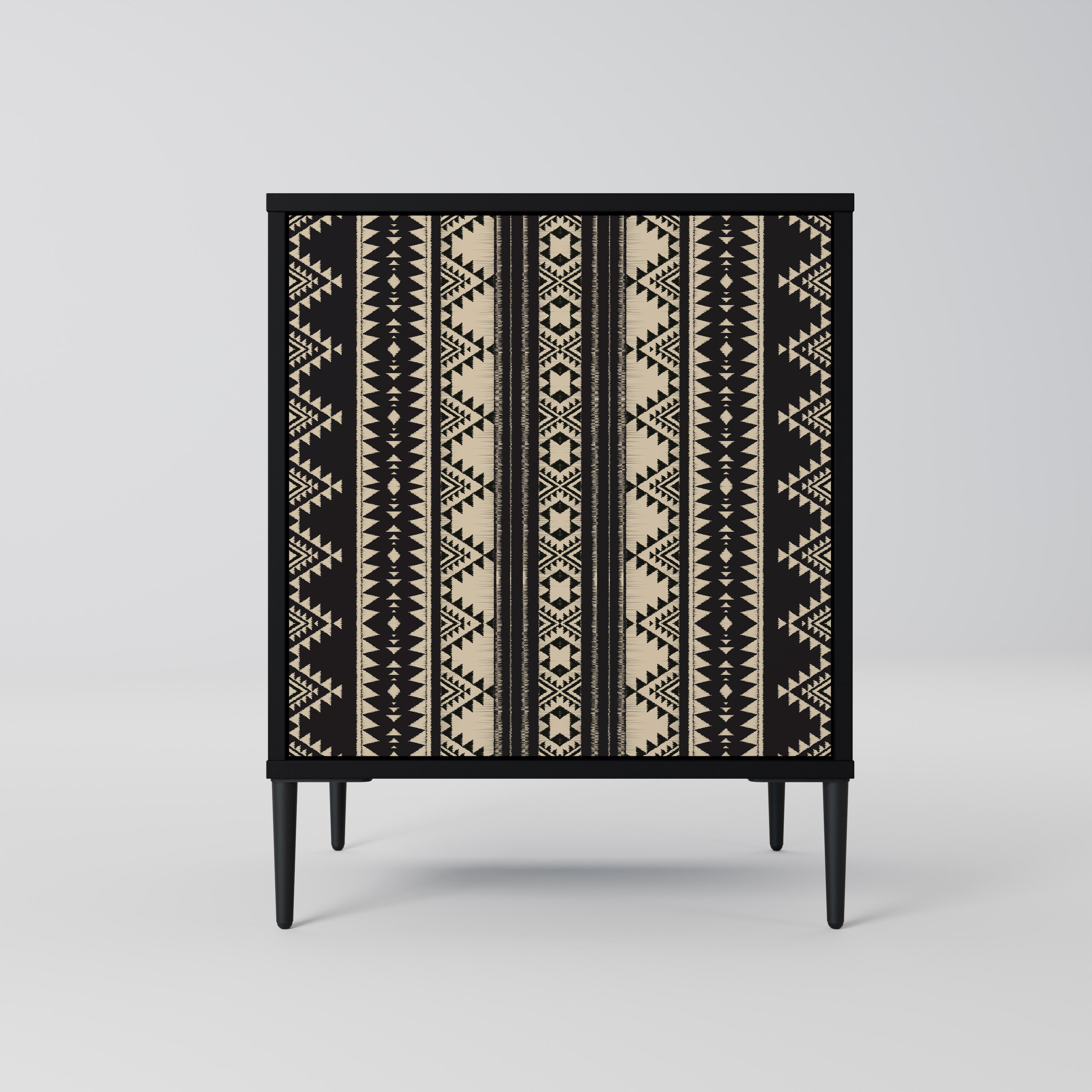 AZTEC 1-Door Sideboard in Black Finish