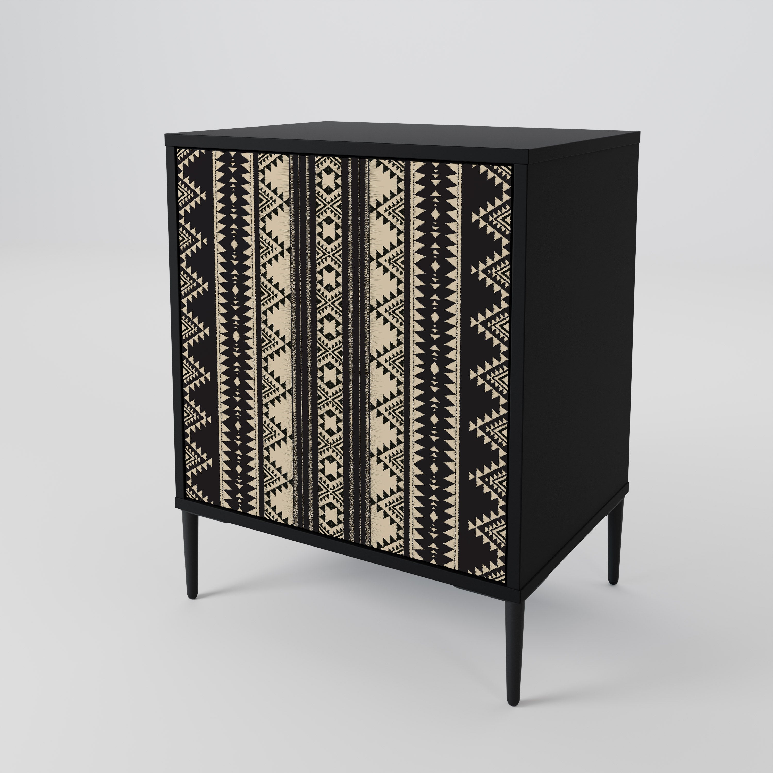 AZTEC 1-Door Sideboard in Black Finish