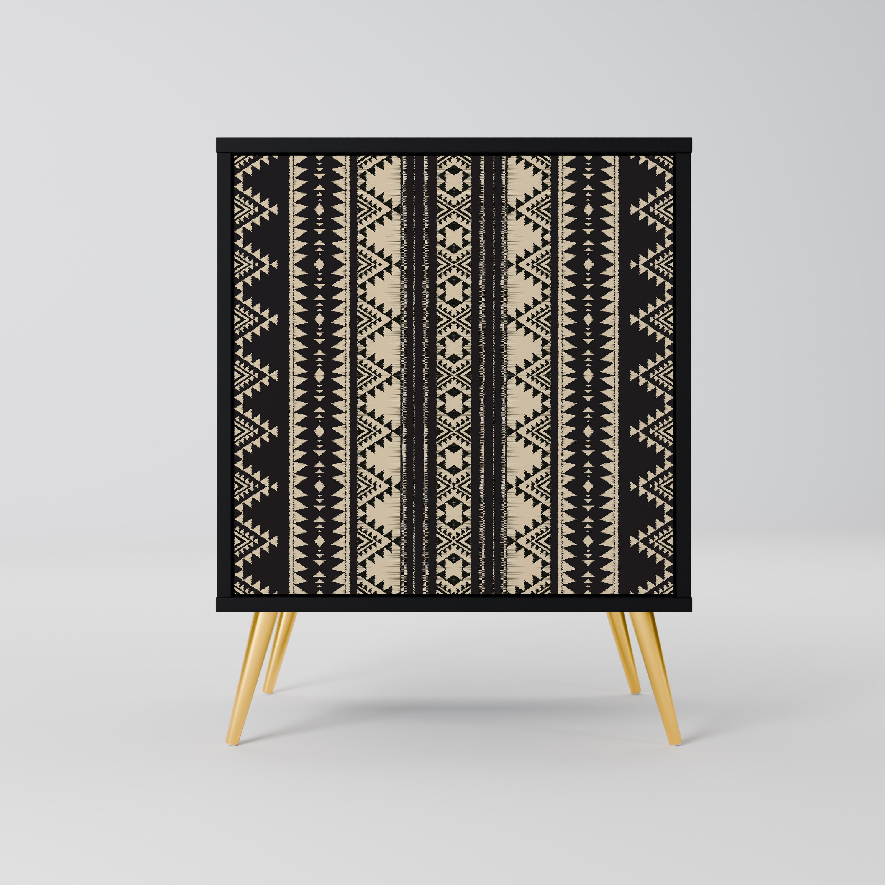 AZTEC 1-Door Sideboard in Black Finish