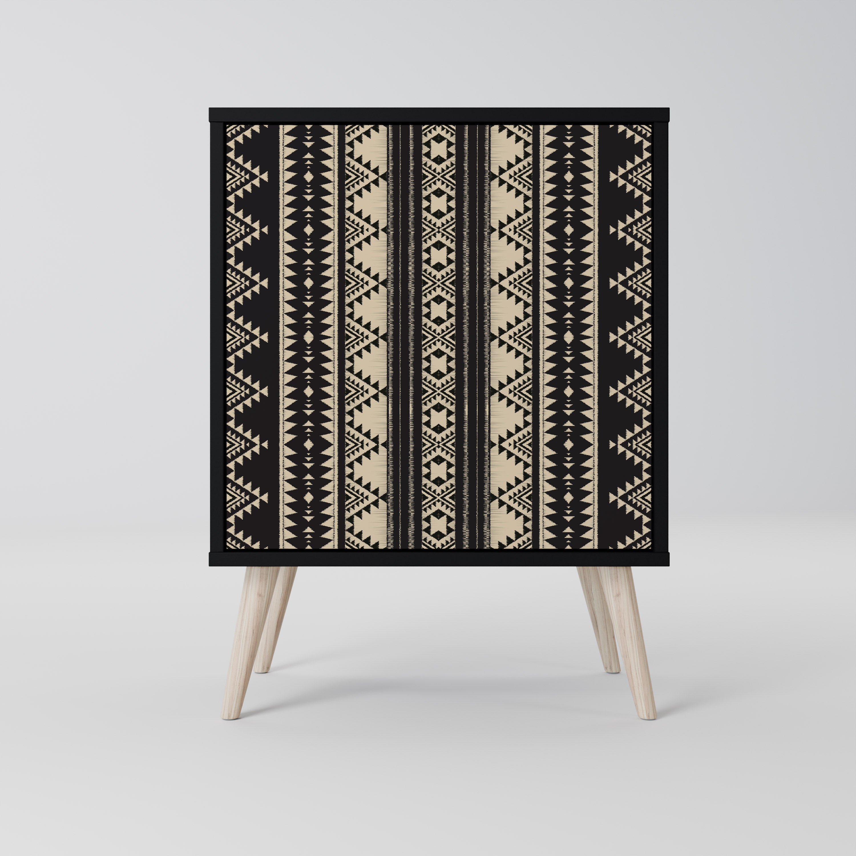 AZTEC 1-Door Sideboard in Black Finish