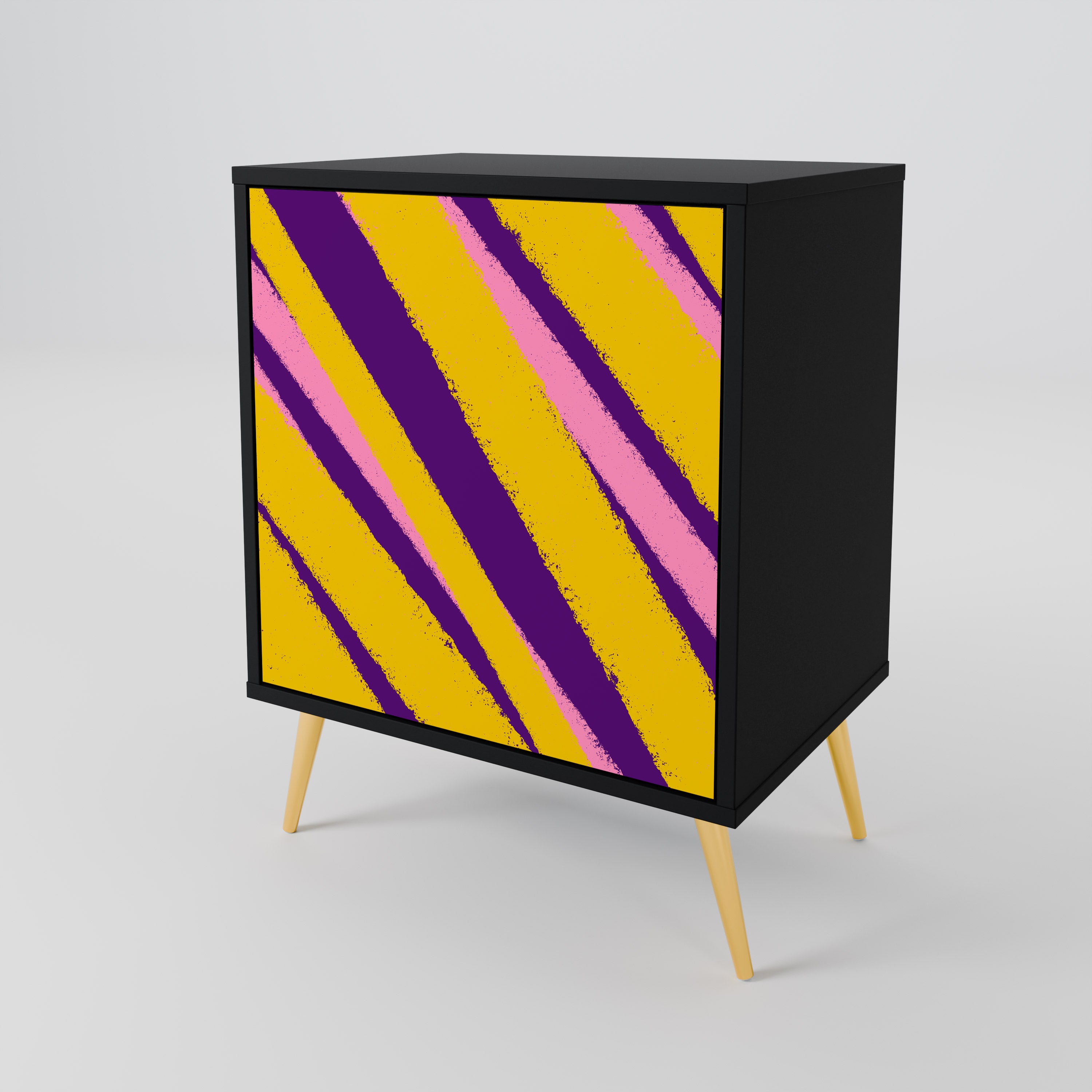 Aparador de 1 puerta DREAMS COME TRUE en acabado negro