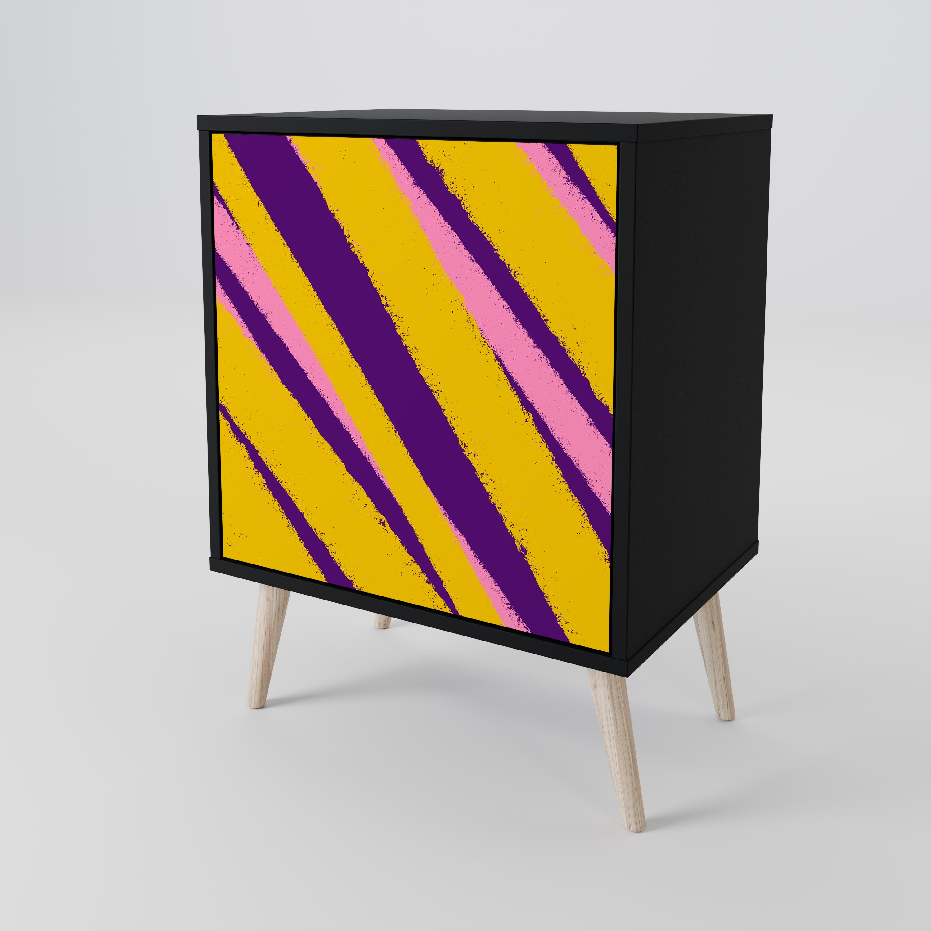 Aparador de 1 puerta DREAMS COME TRUE en acabado negro