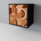 PRISM MOSAIC 1-Door Sideboard in Black Finish