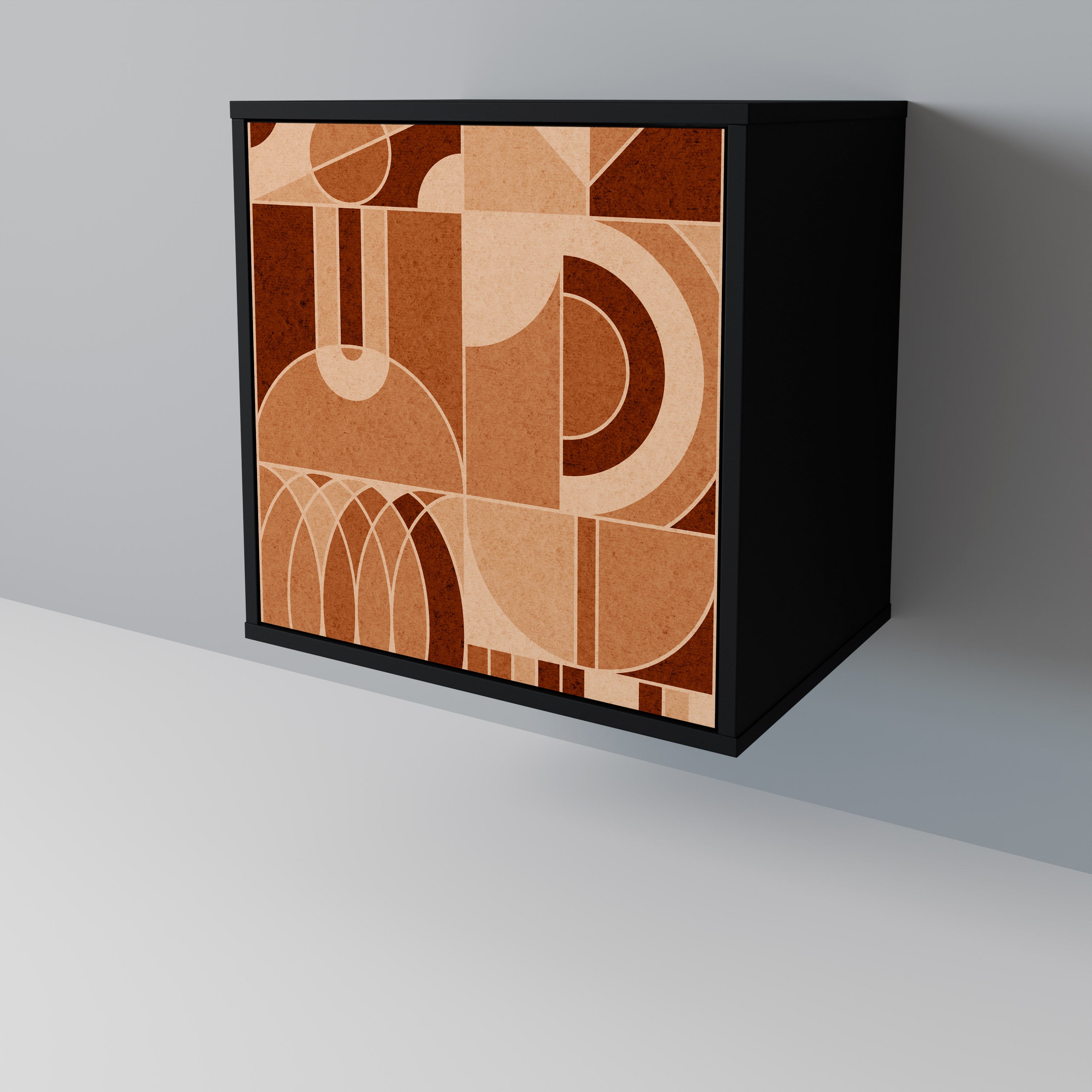 Aparador PRISM MOSAIC de 1 puerta en acabado negro