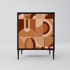 PRISM MOSAIC 1-Door Sideboard in Black Finish