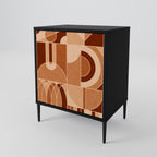 PRISM MOSAIC 1-Door Sideboard in Black Finish